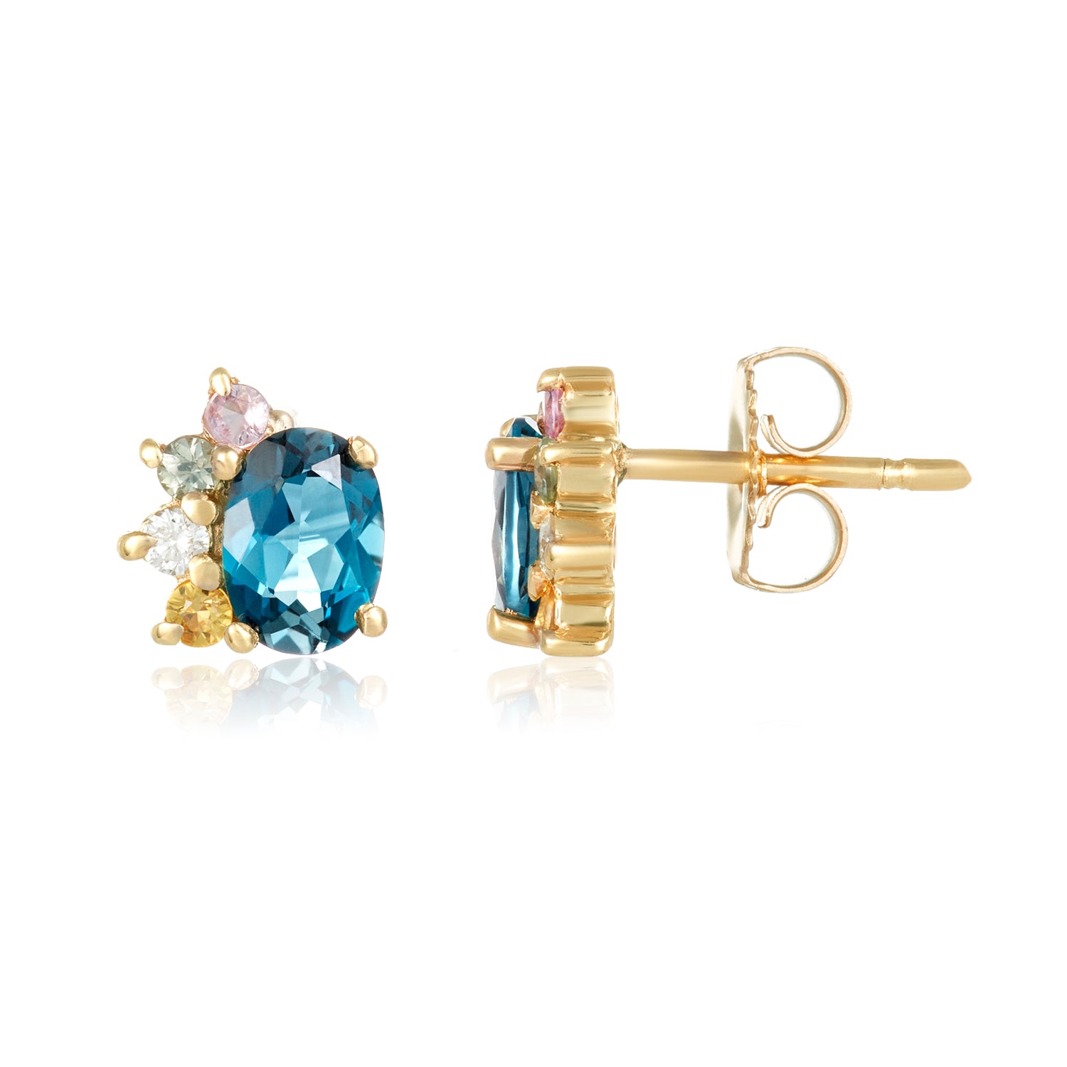 Organic Flare Diamond Studs