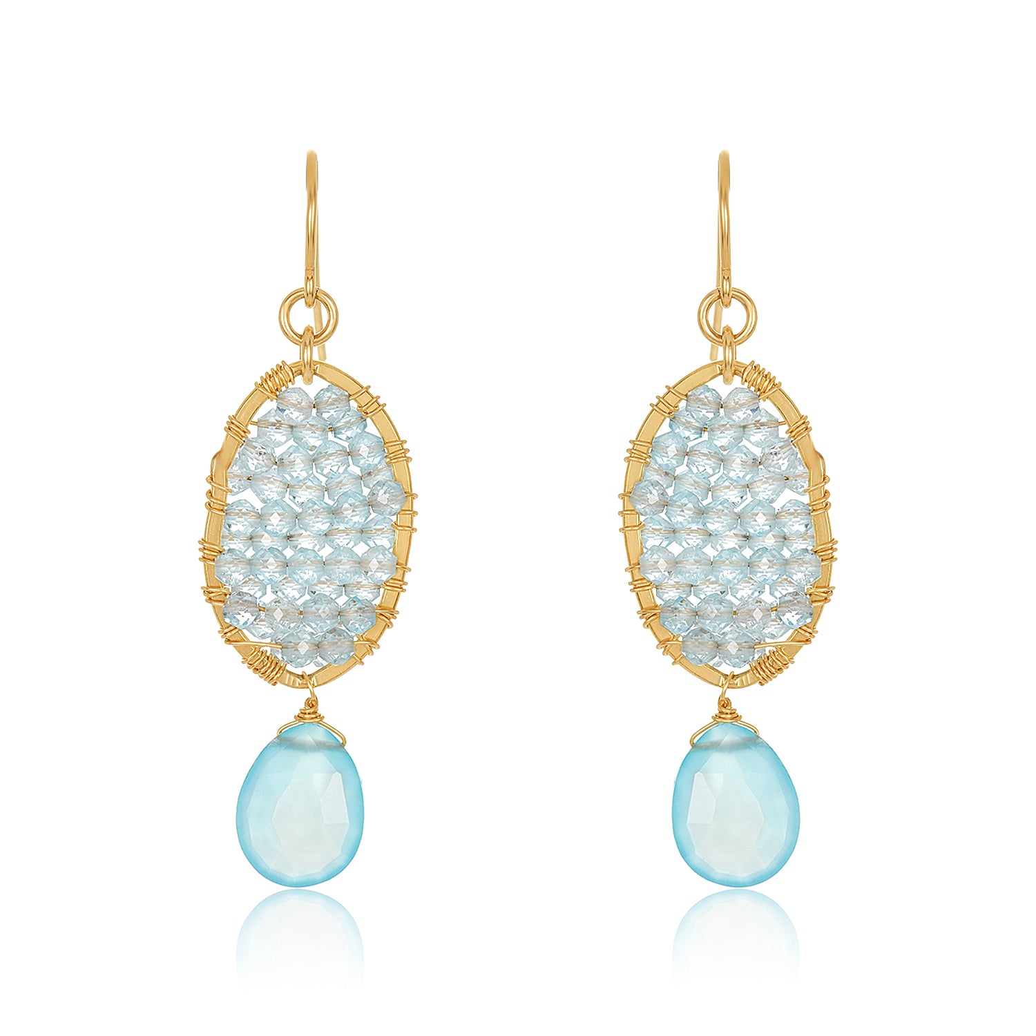 Grenada Earrings-Aquamarine