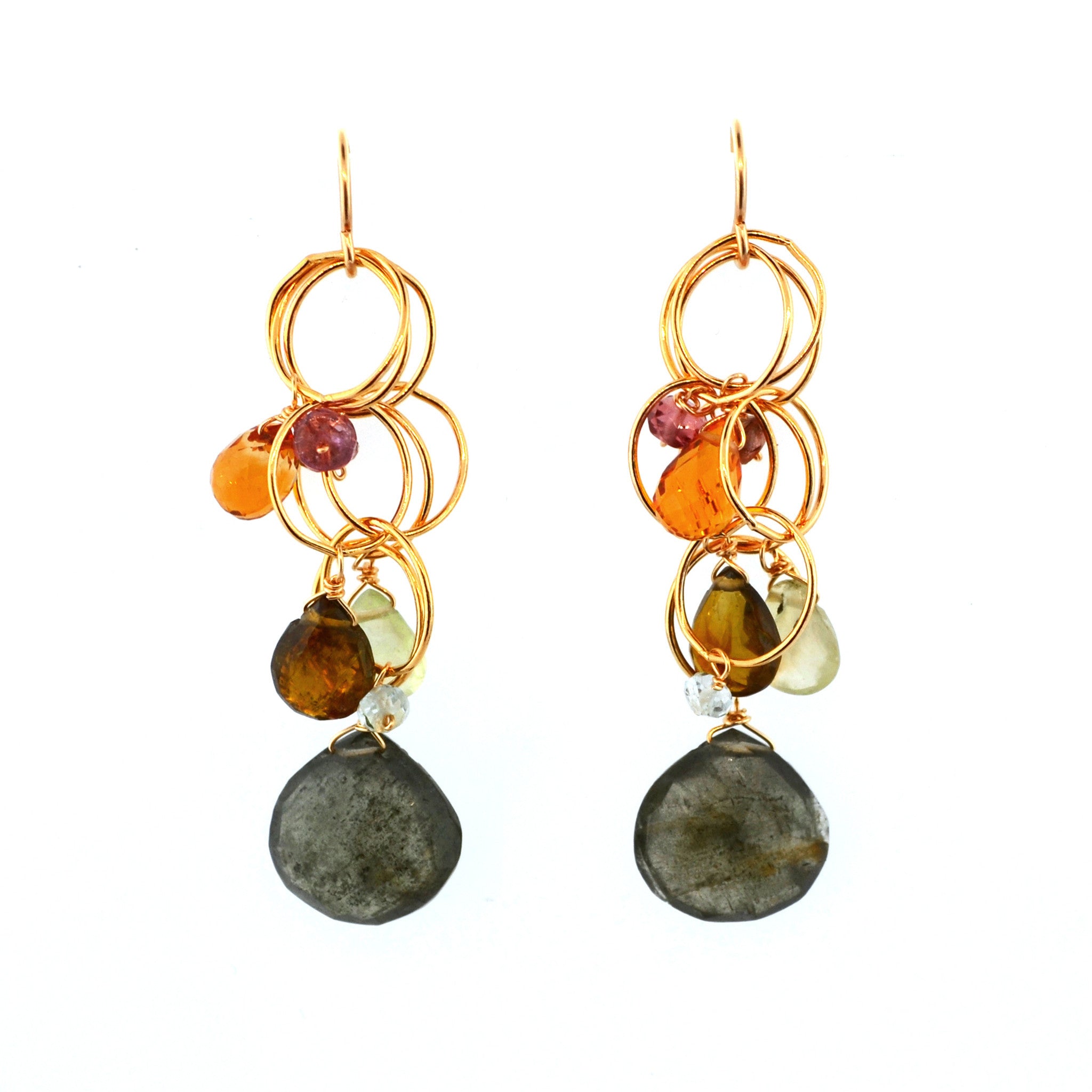Tranquility Earrings - Moss aquamarine