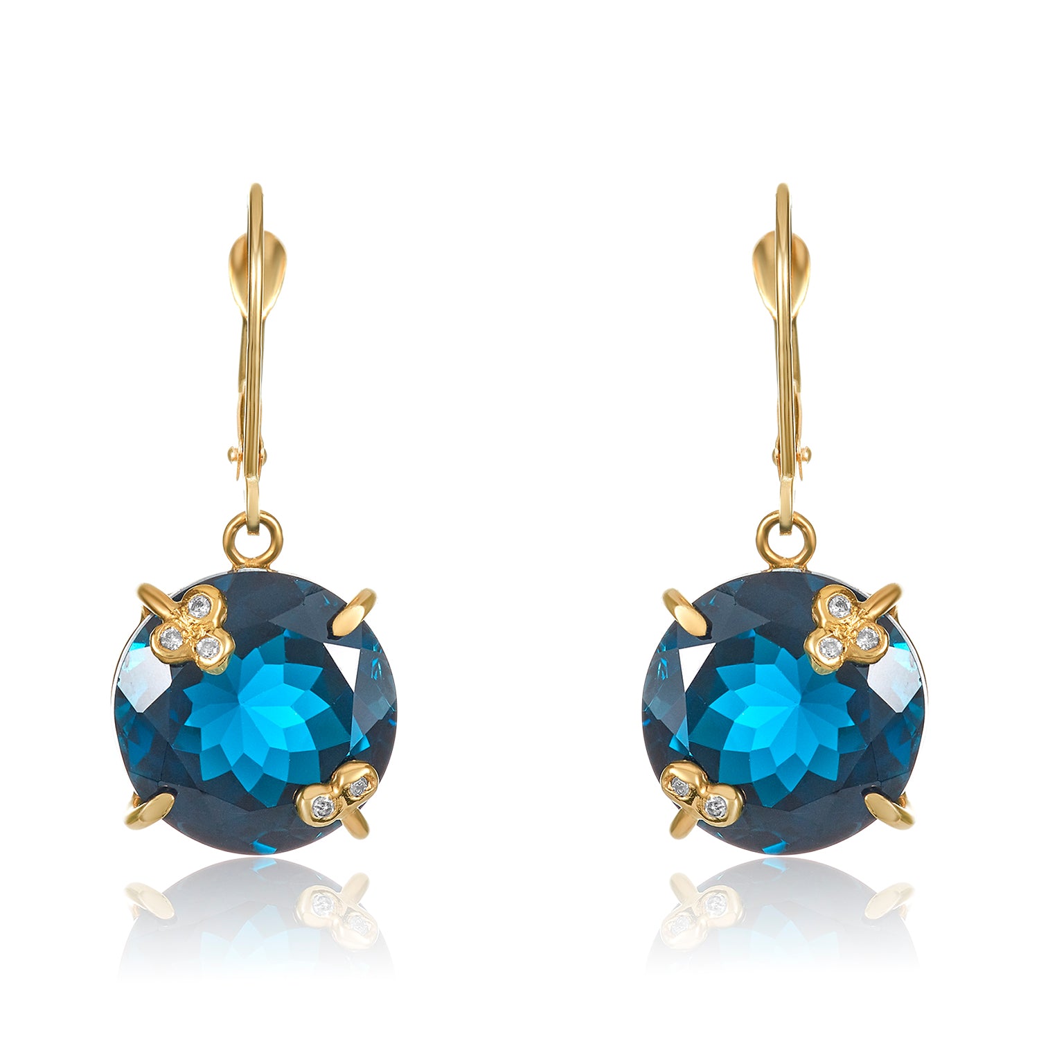 Monserrat Earrings in London Blue Topaz
