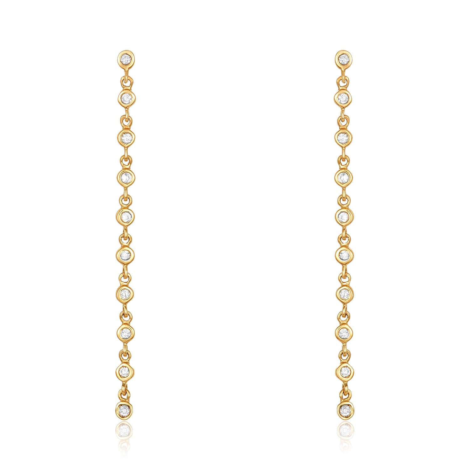 Dangling Lab-grown Diamond Link Earrings