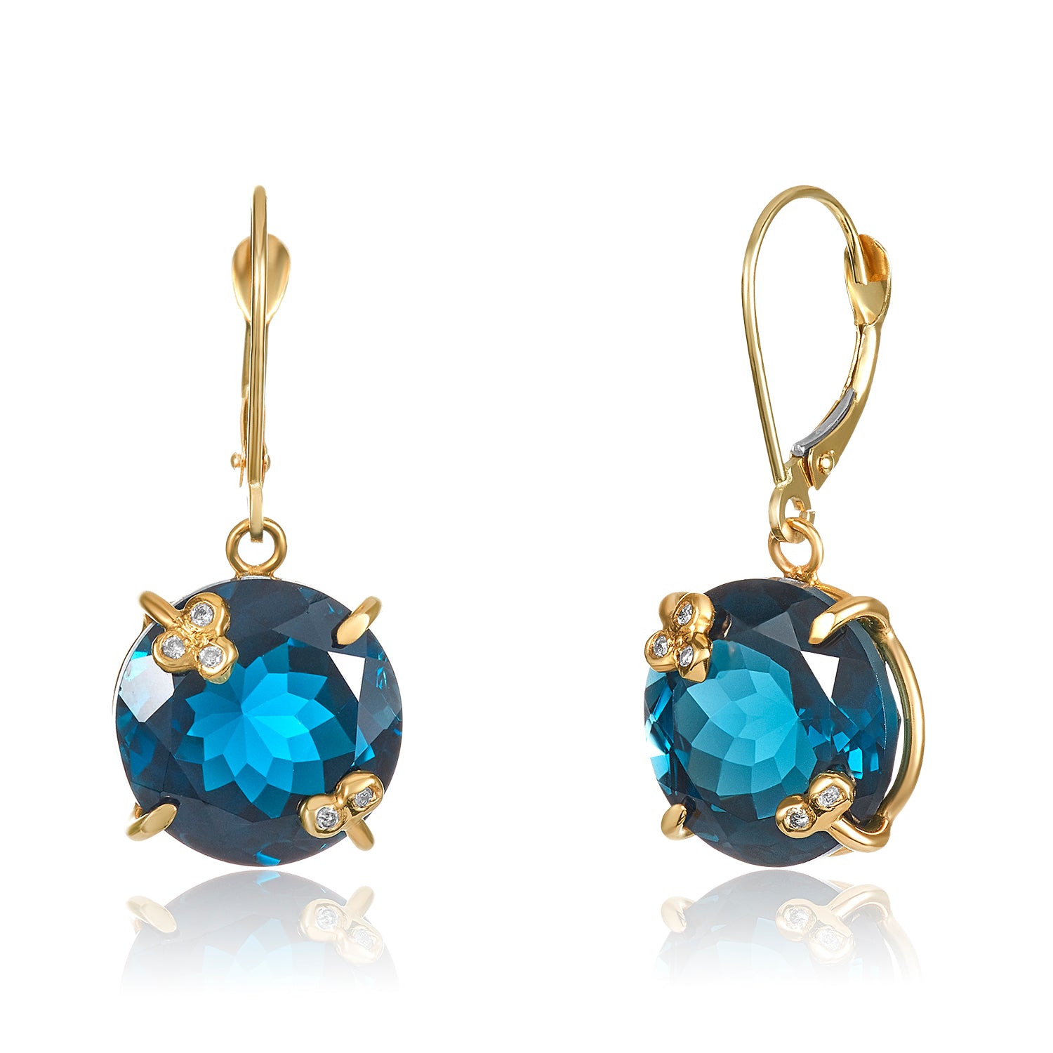 Monserrat Earrings in London Blue Topaz