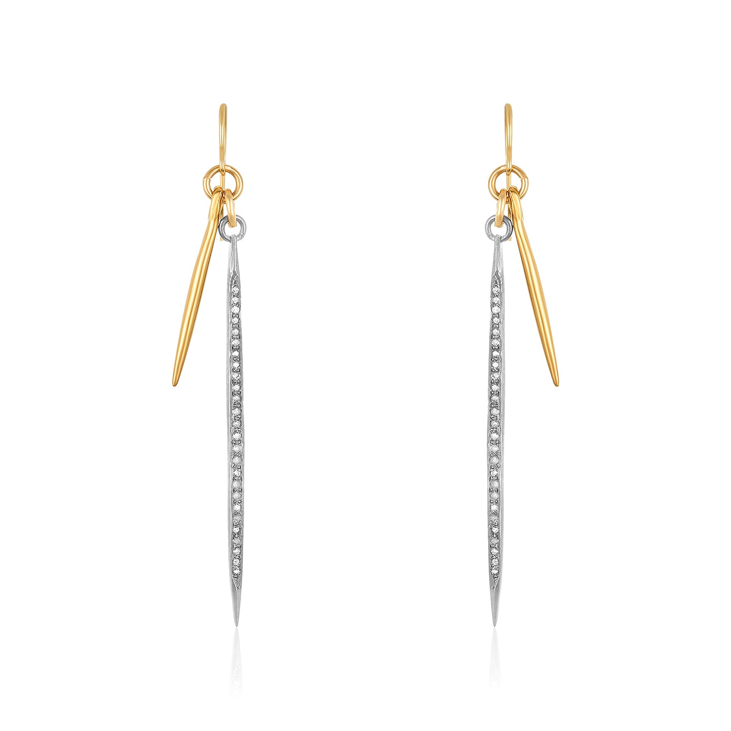 Double Spark Spike Earrings