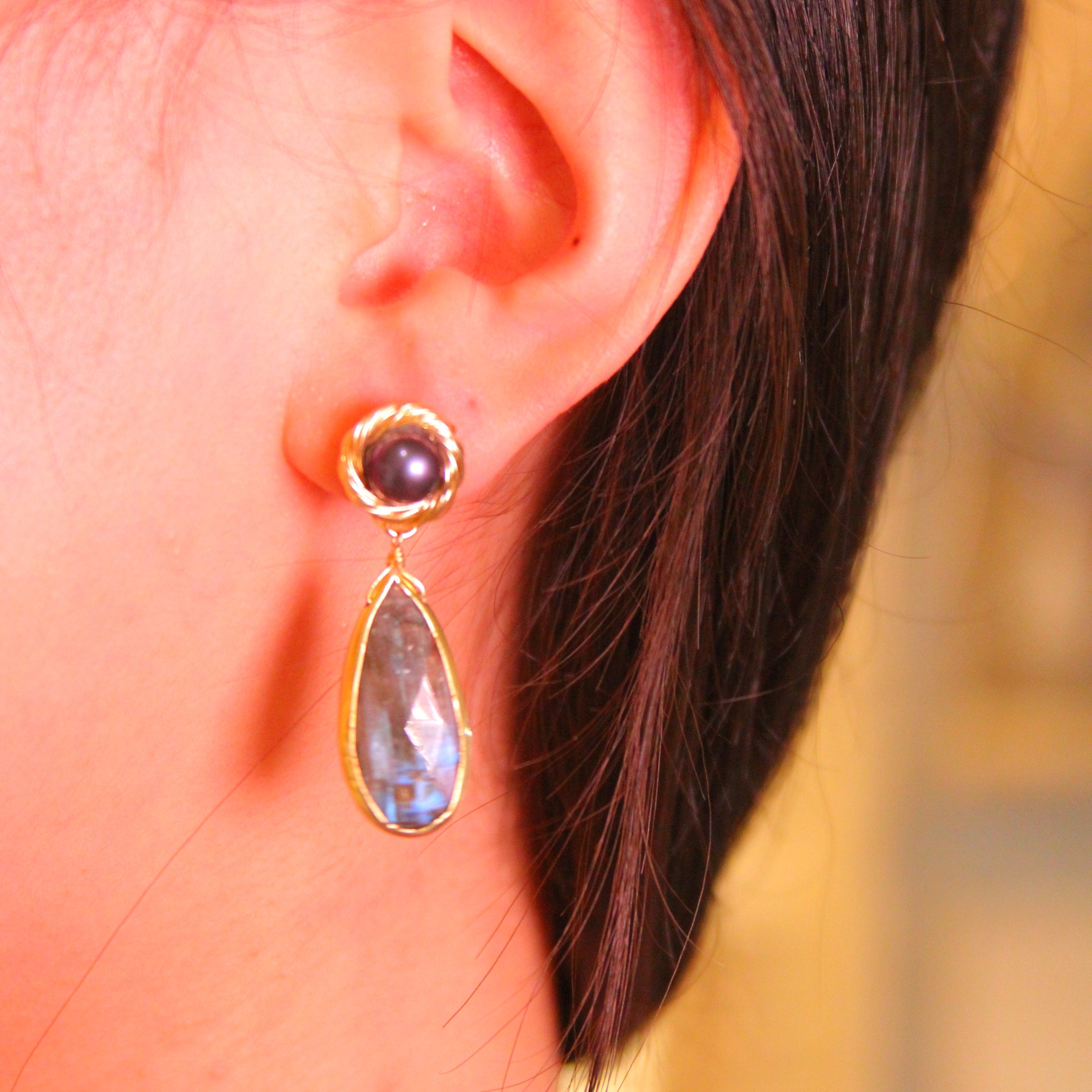 Pearl Nest Drop Earrings