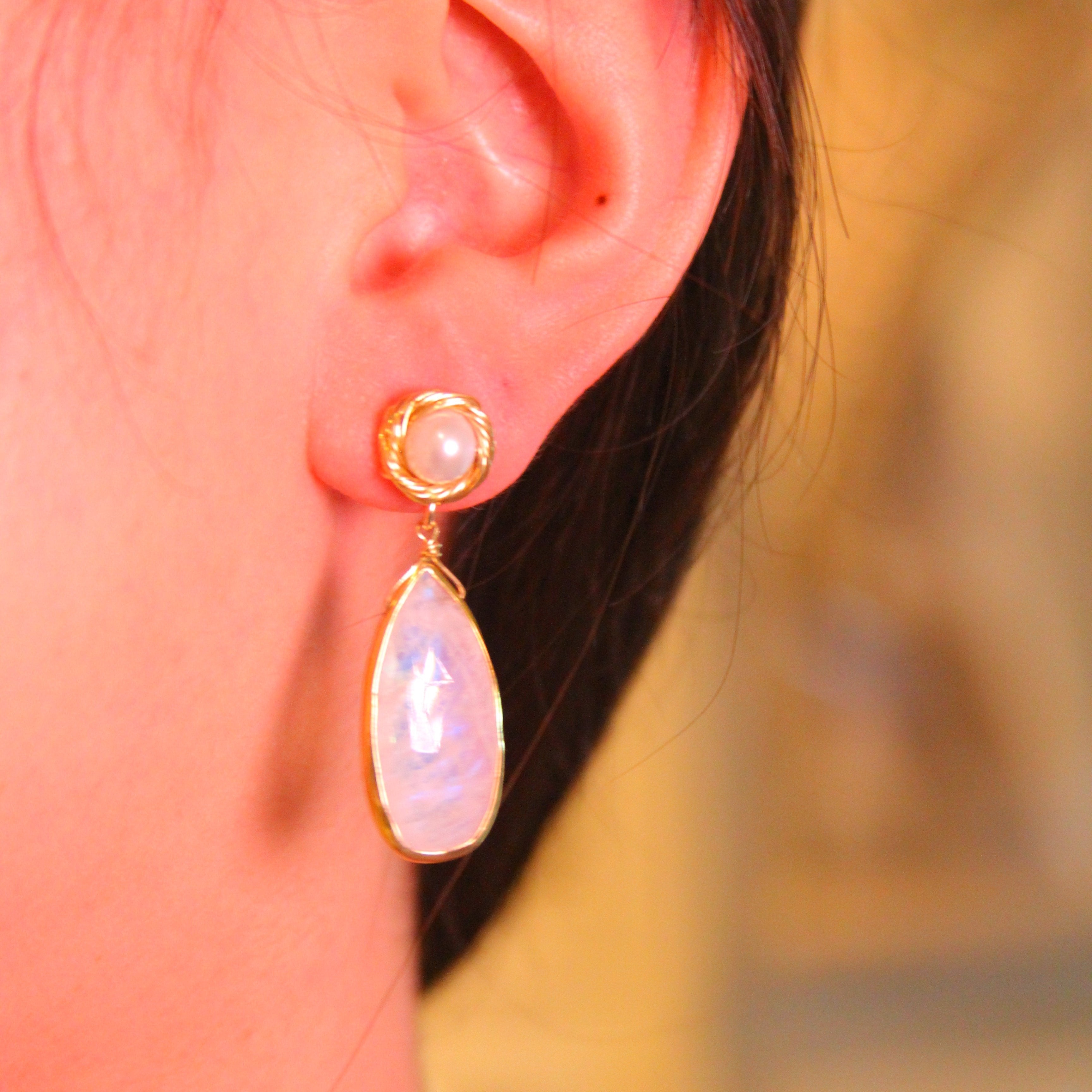 Pearl Nest Drop Earrings