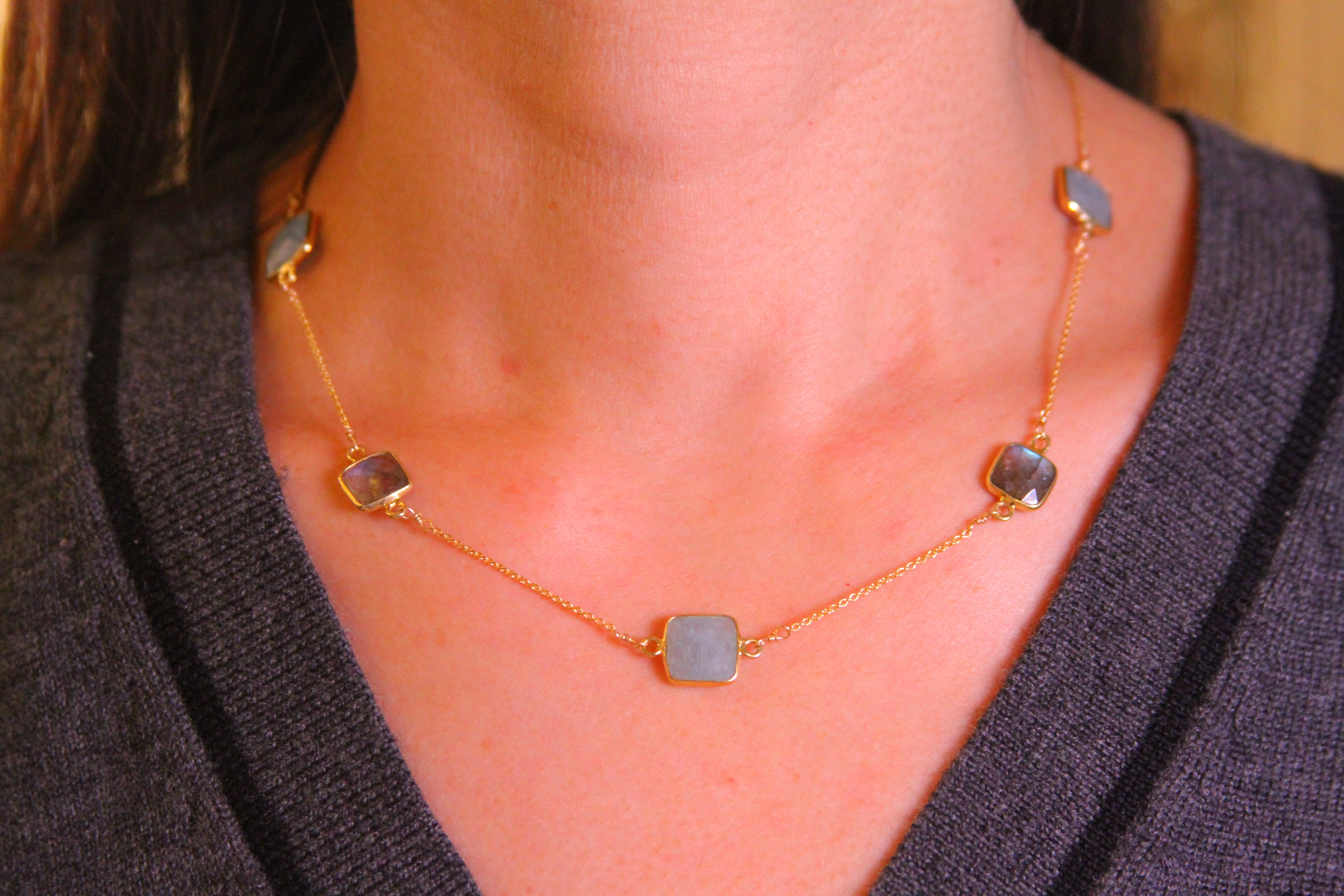 Lola Little Square Necklace