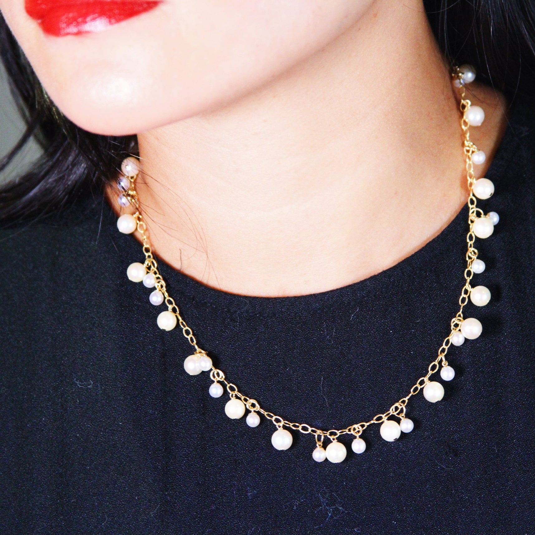 Laura Pearl Drops Necklace