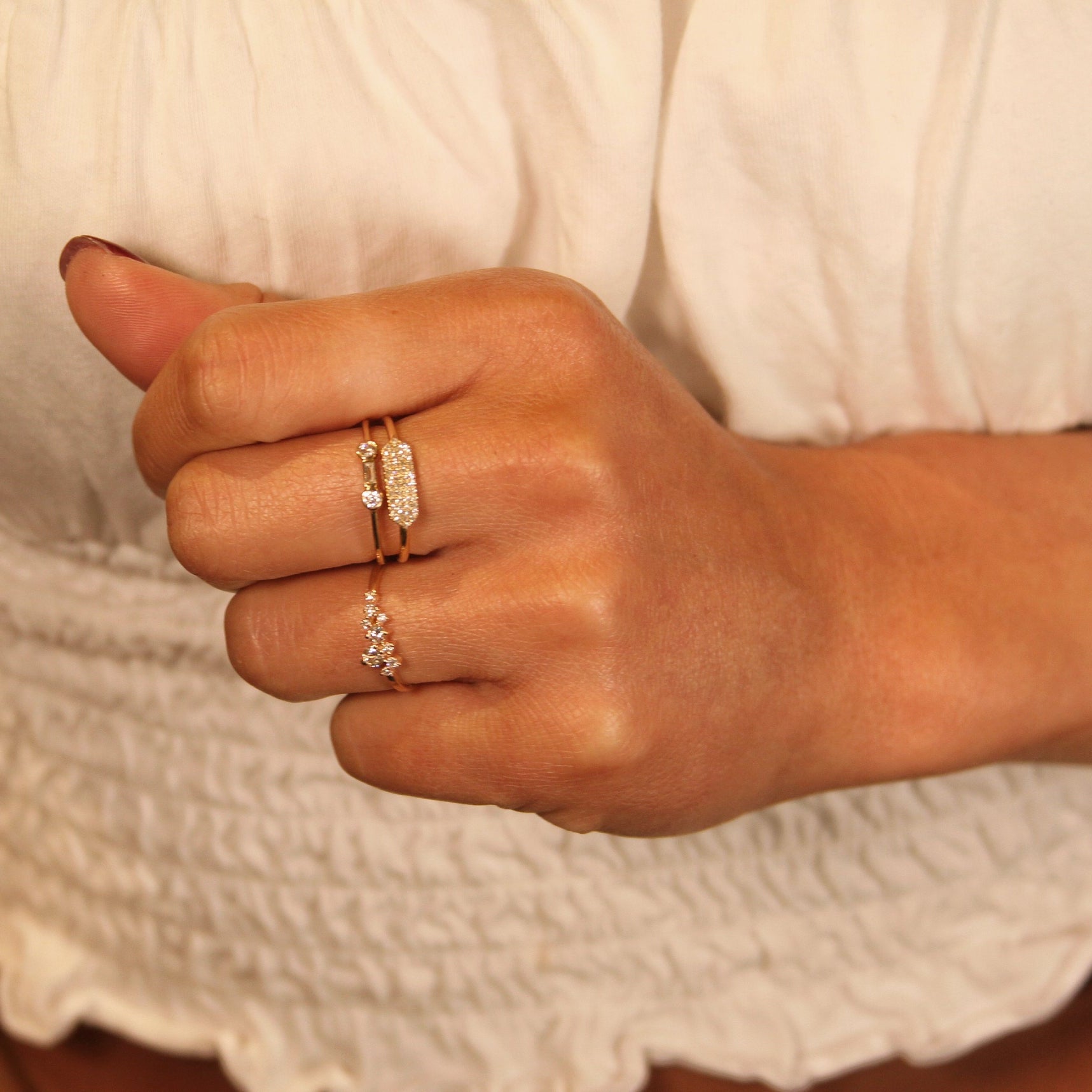 Cluster Diamond Ring 14k