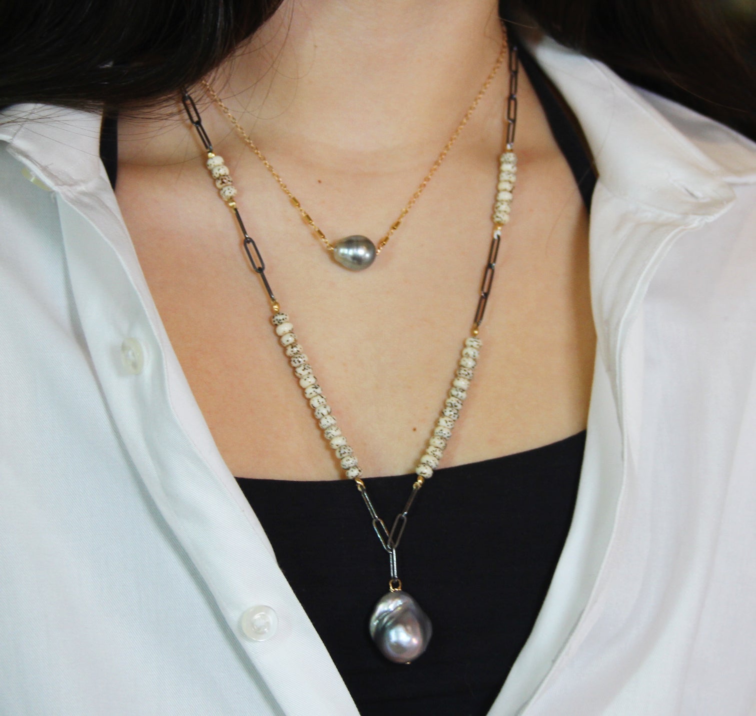 Grey Pearl Necklace