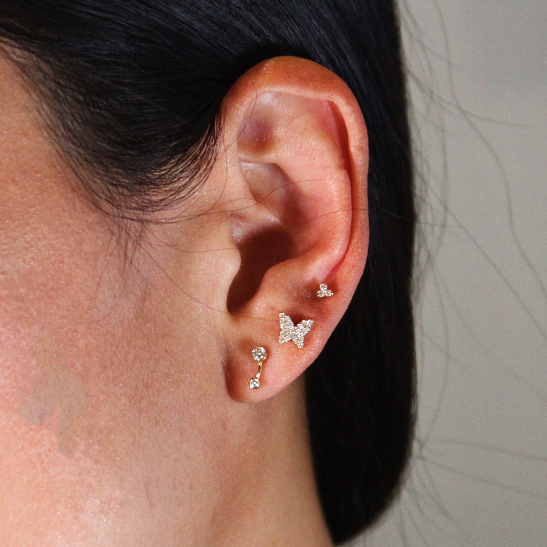 Barbell Diamond Earrings