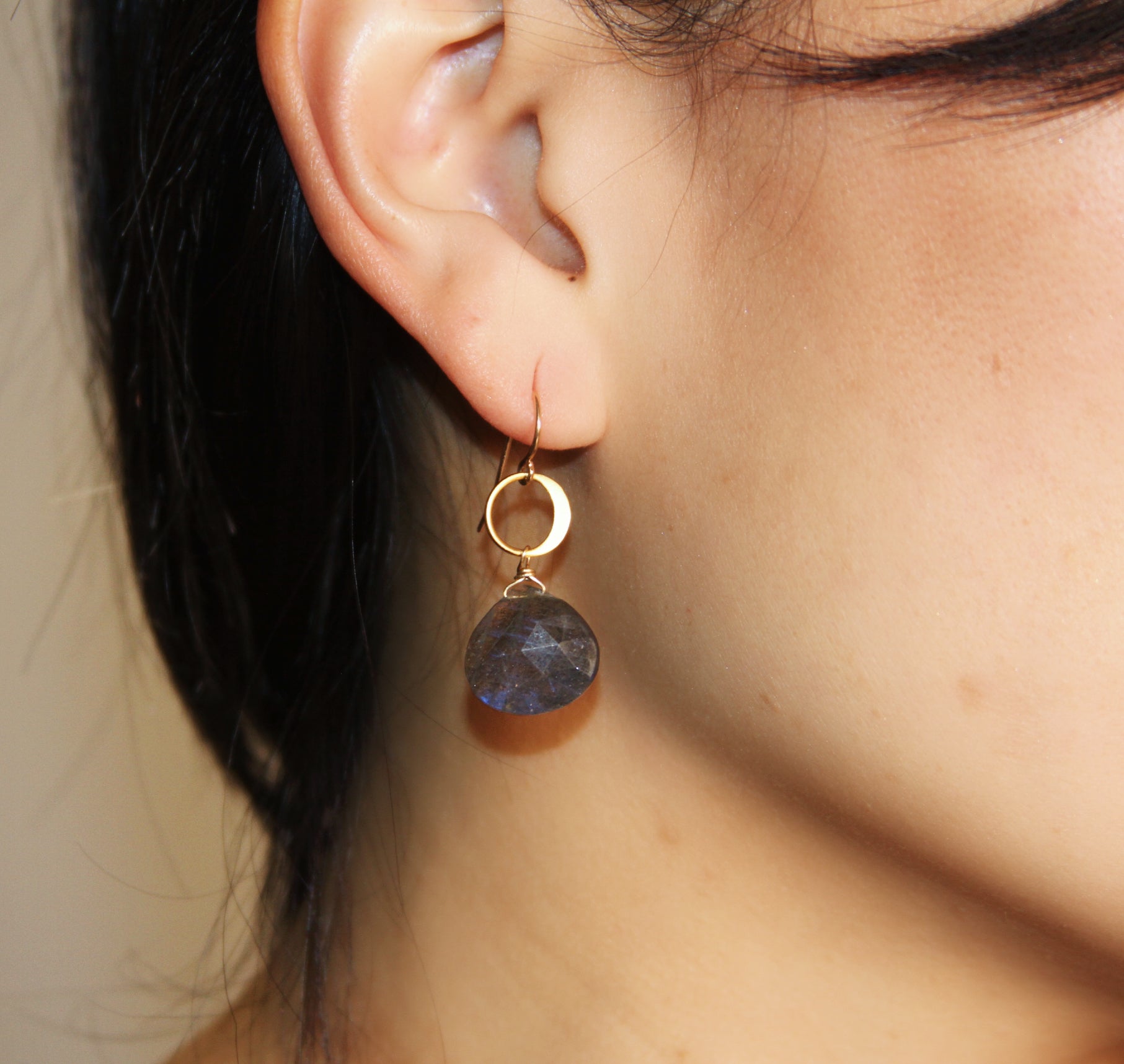 Blue Moon Aquamarine Earrings