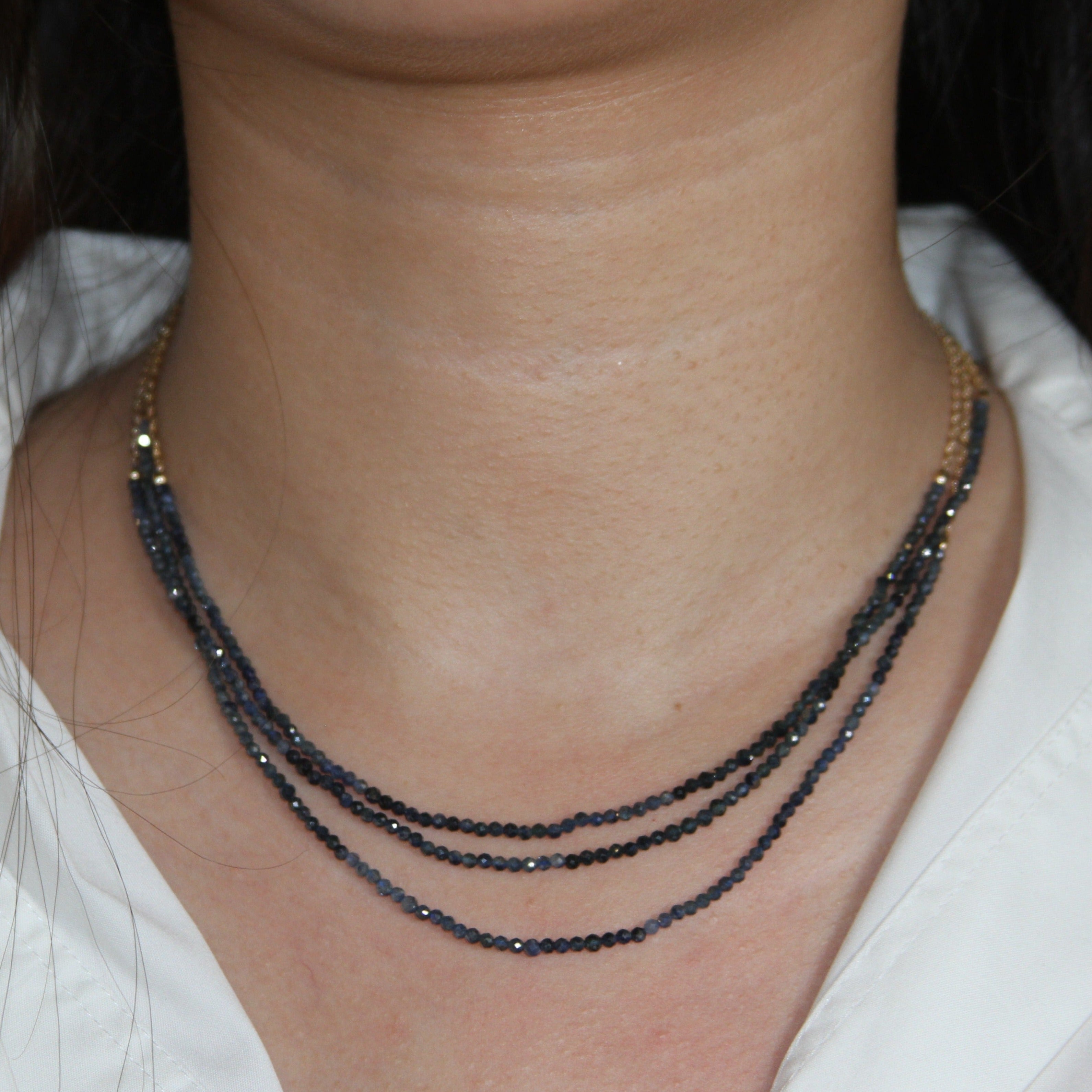 Trio Ruby Or Sapphire Necklace