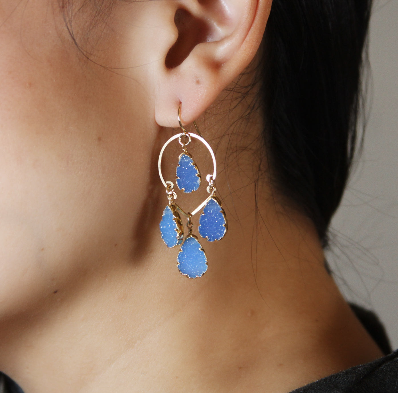 Druzy Chandelier Earrings