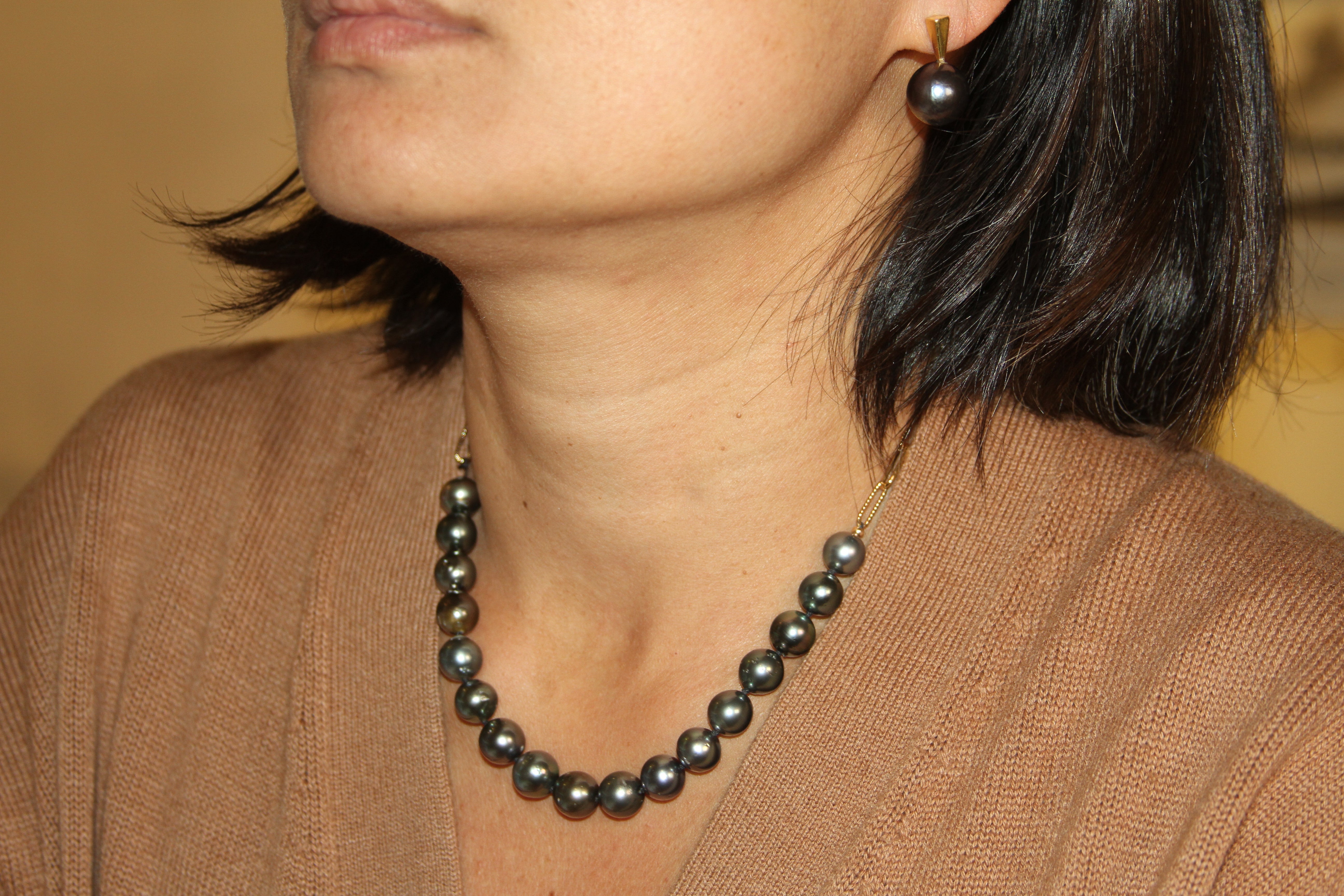 Tahitian Pearl Paperclip Necklace