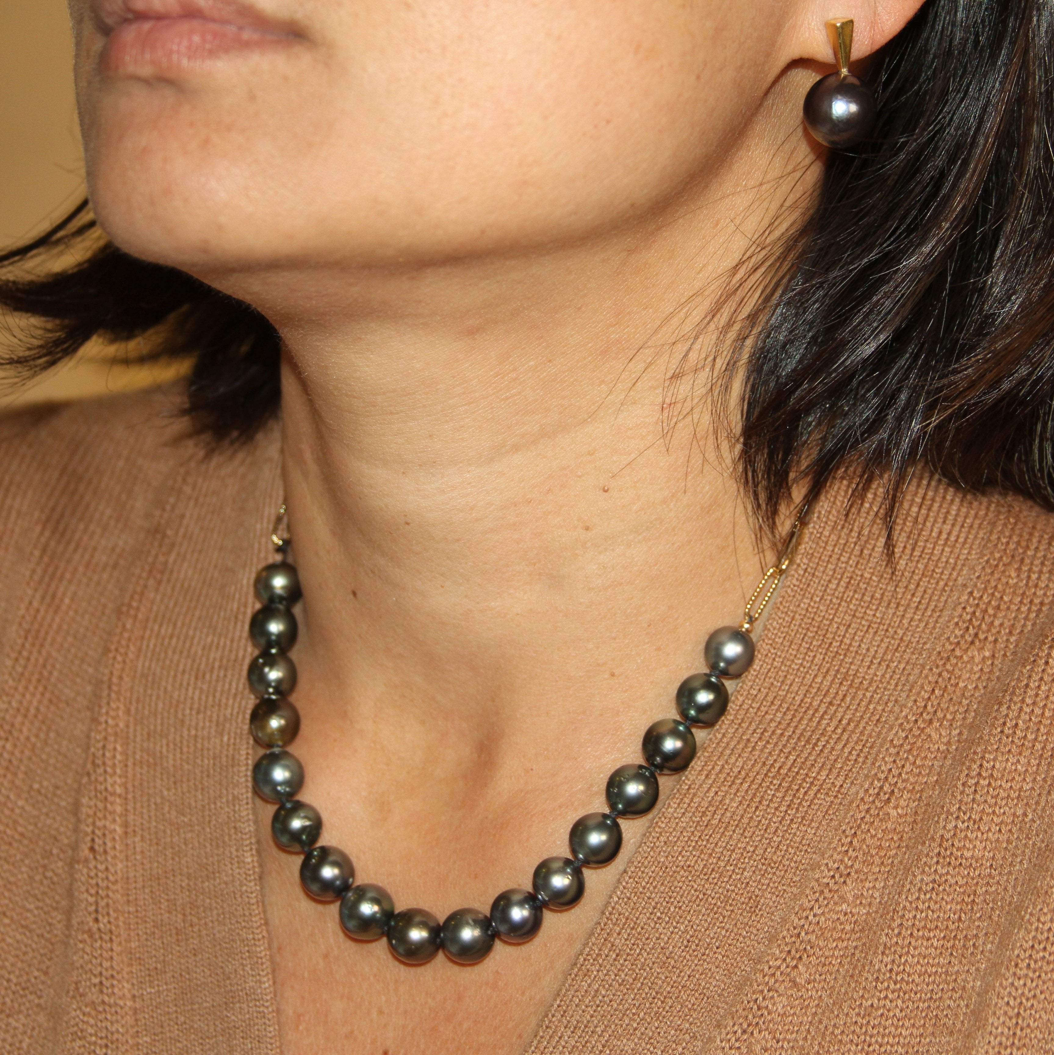 Tahitian Pearl Paperclip Necklace