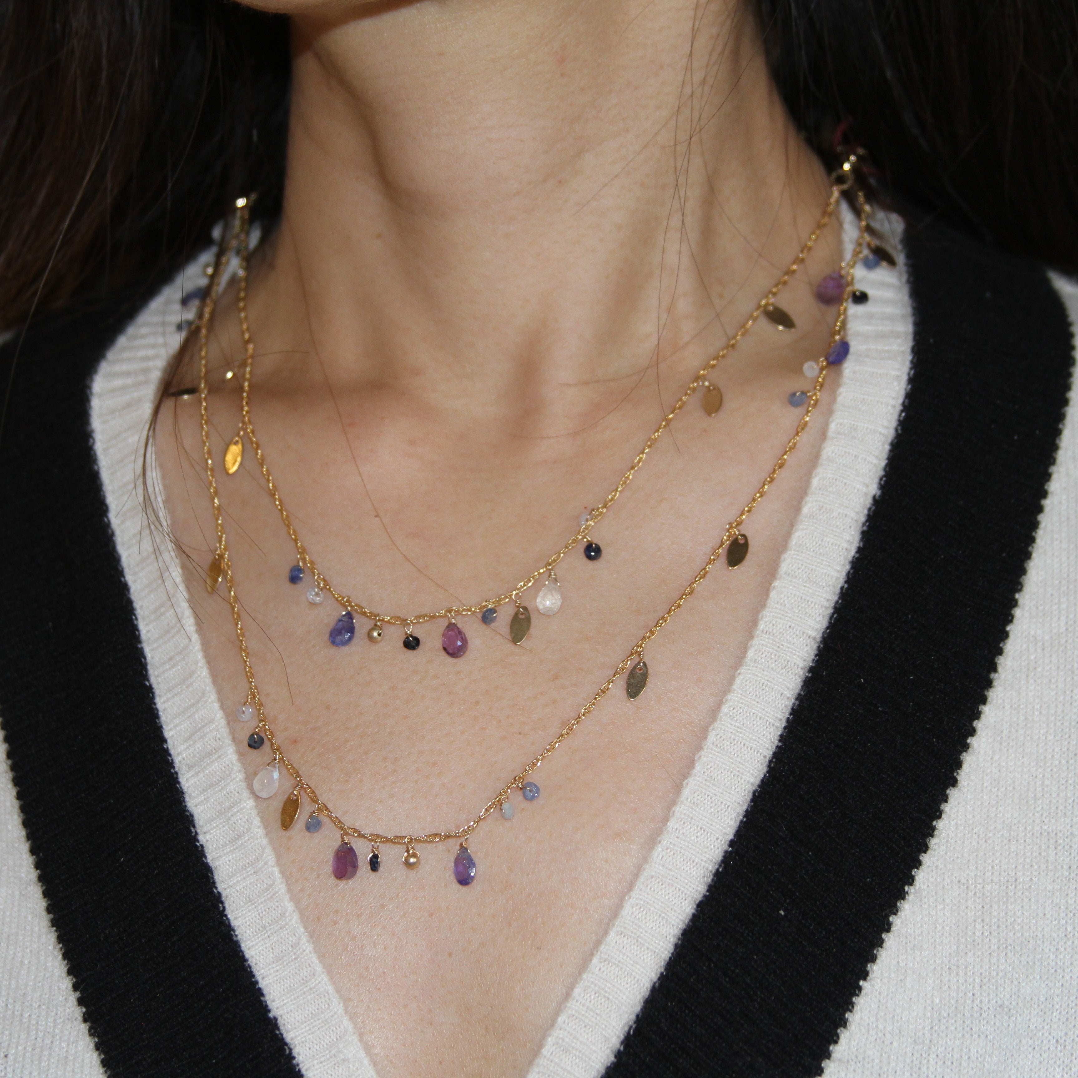 Leaf & Petal Long Necklace