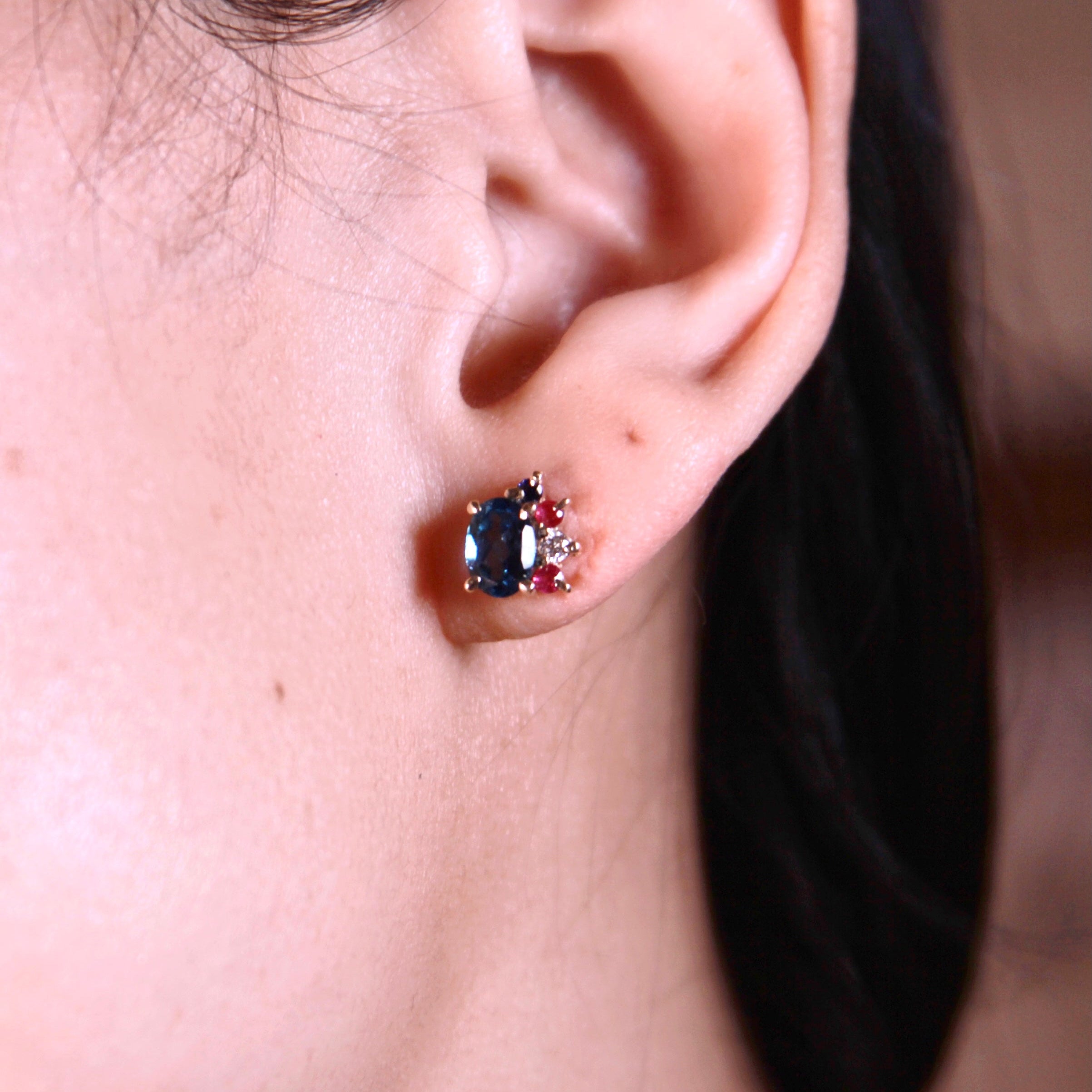 Organic Flare Diamond Studs
