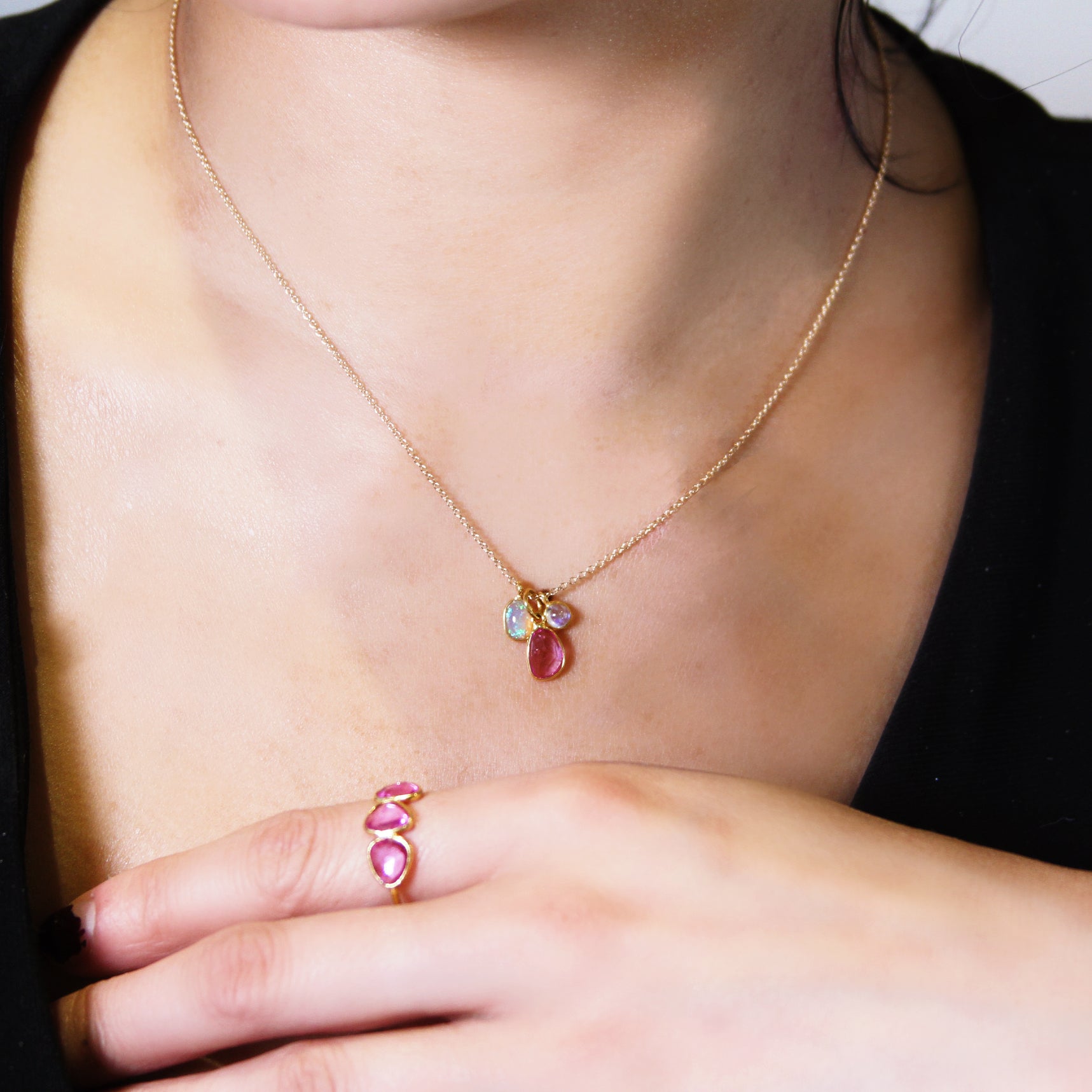 Sugar bushes Necklace In 14K
