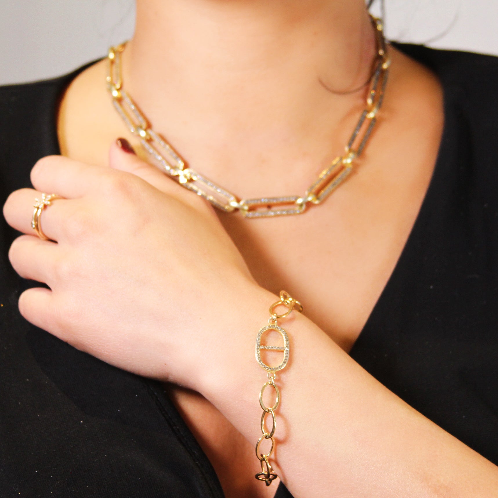 Sector Diamond Gold Bracelet