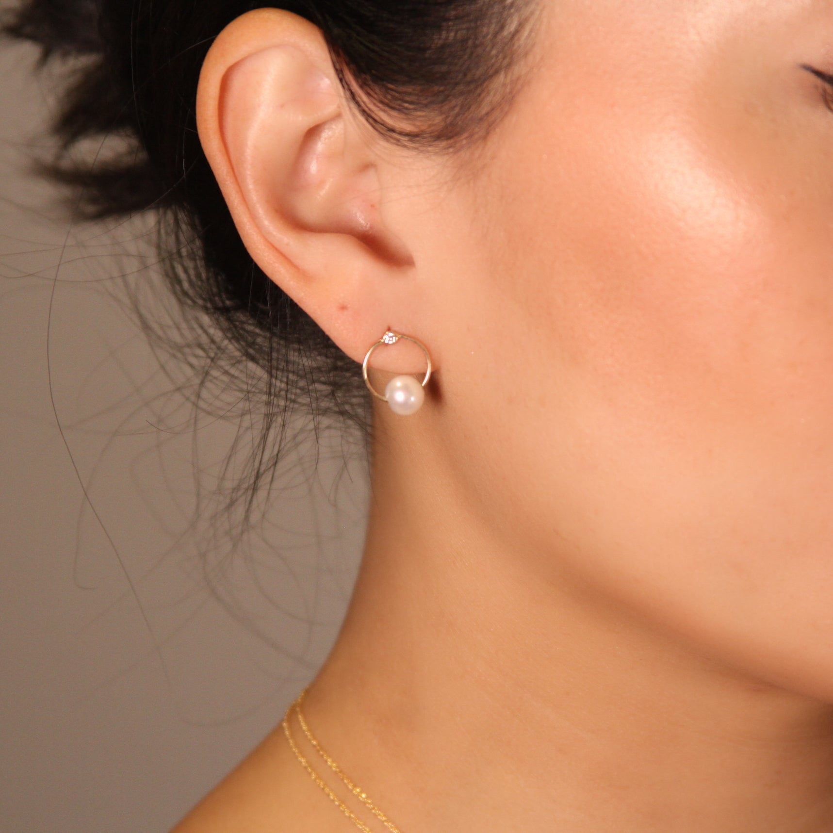 Pearl Circuit Earrings In 14K