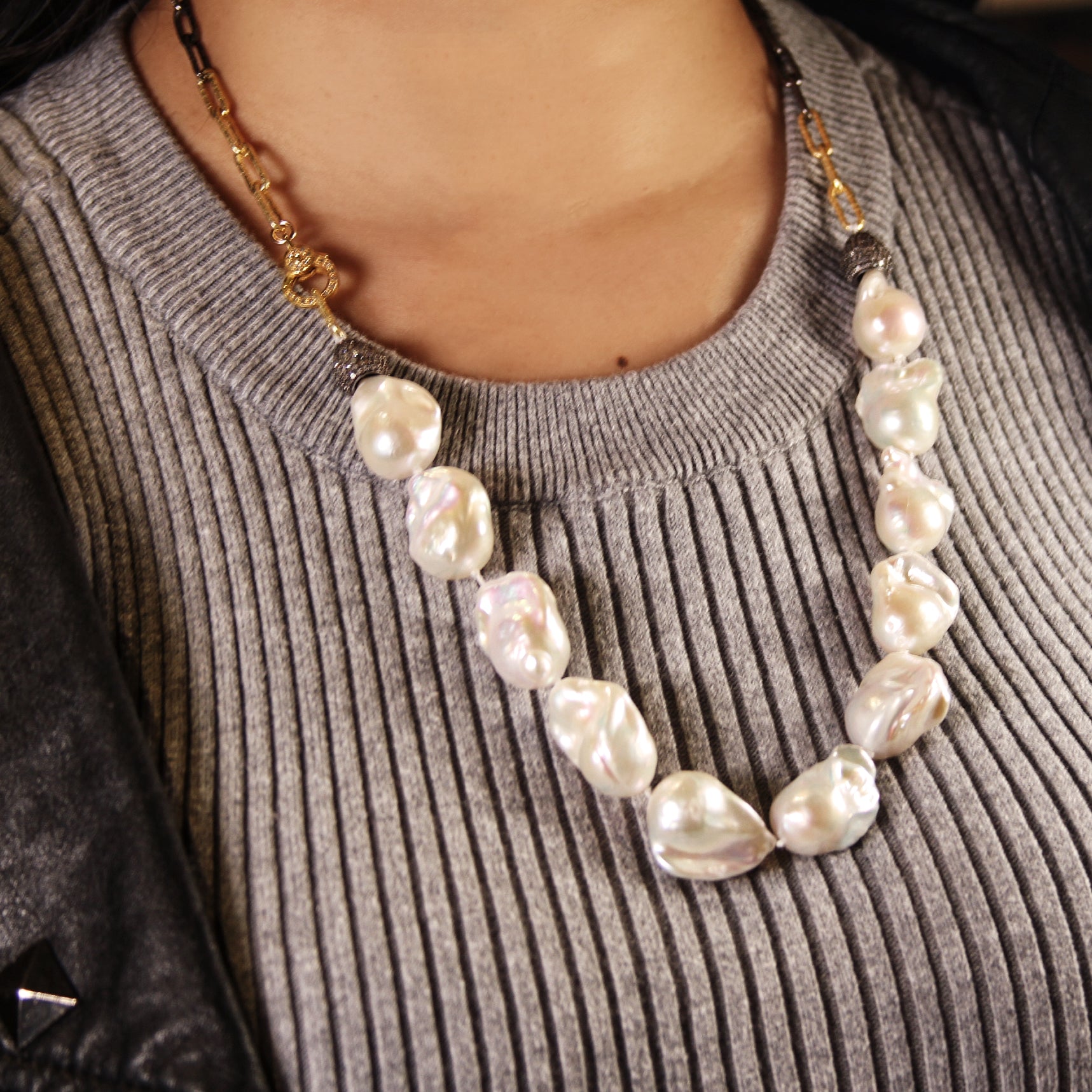 Cleo Baroque Pearl Necklace