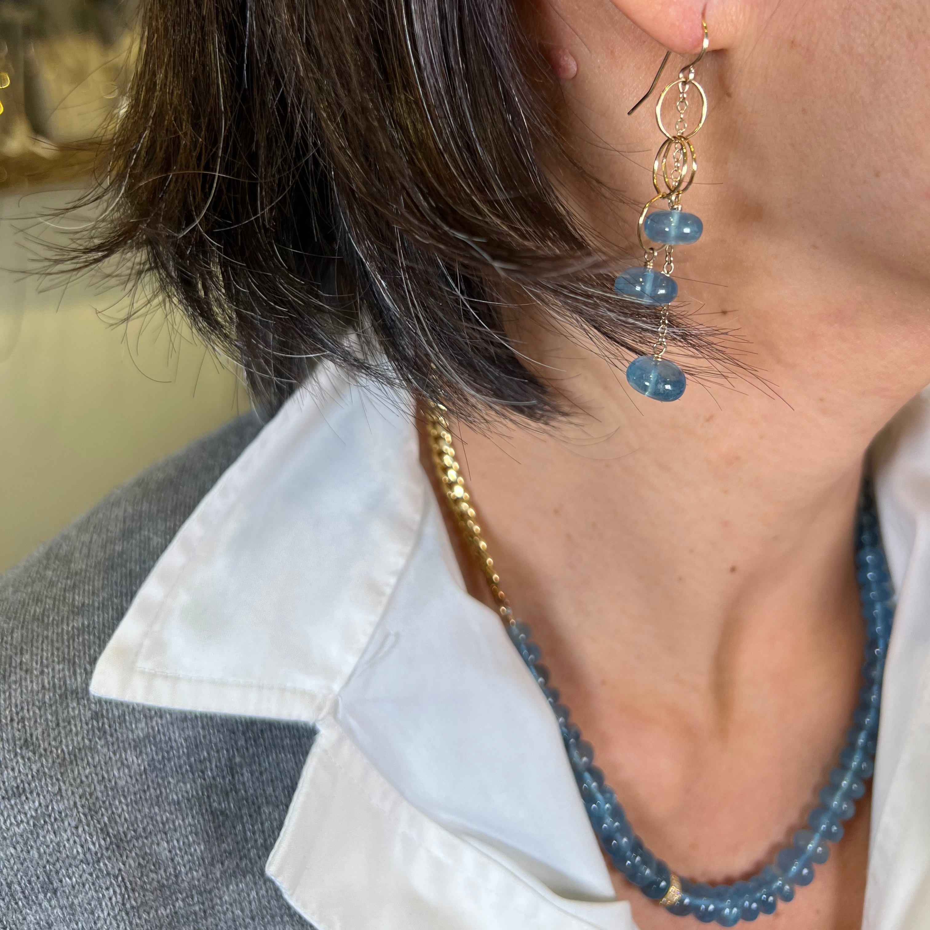 Twist Link Cascade Earrings