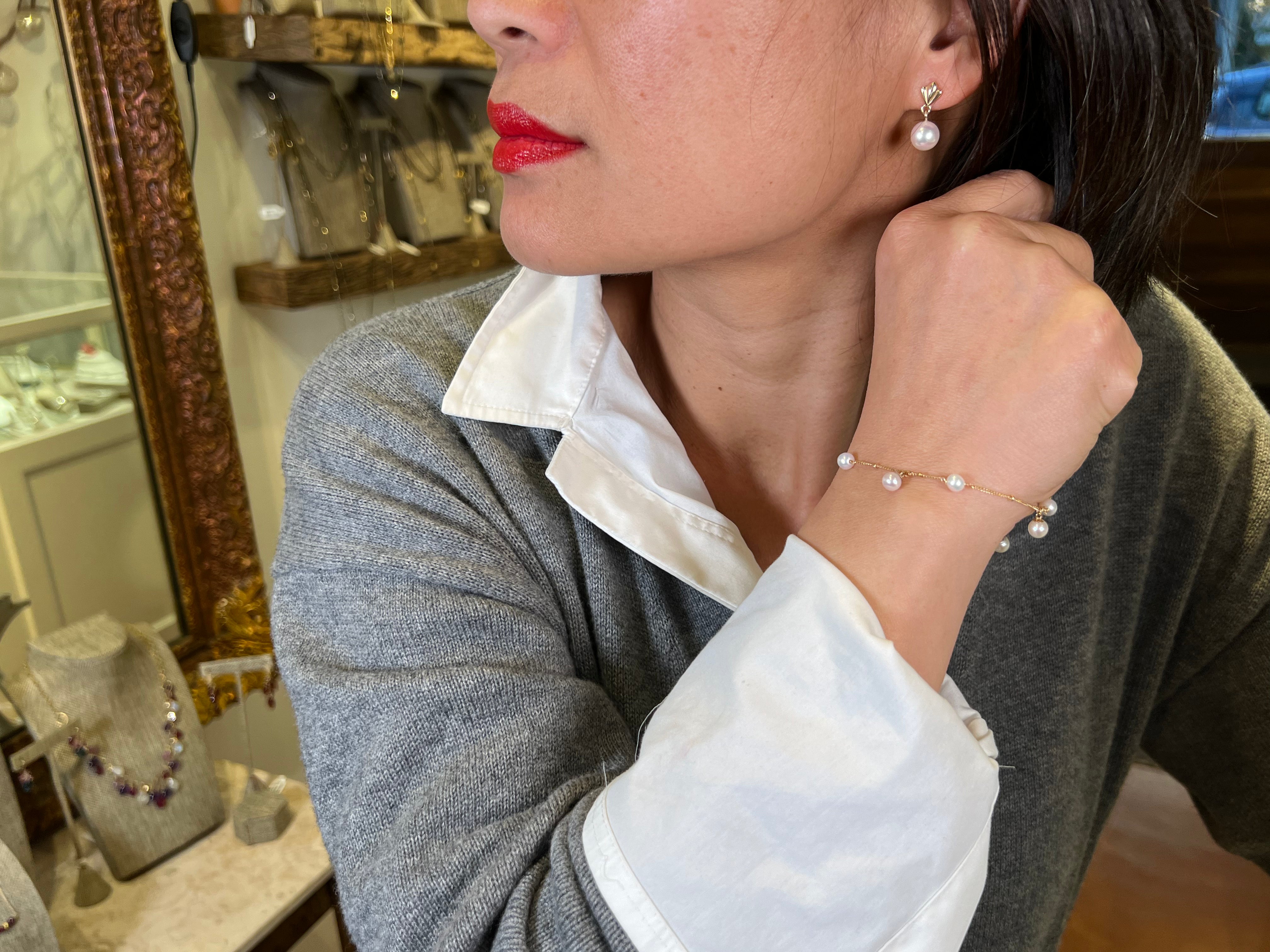 Tiffany pearls by the yard earrings Clearance