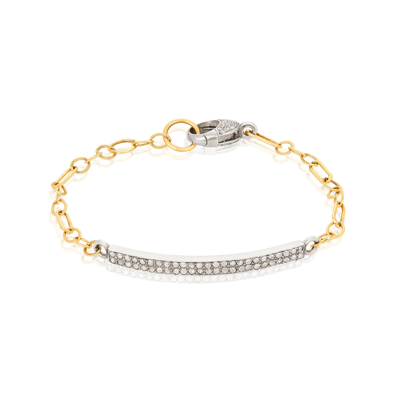 Diamond Bar 14k Gold Bracelet