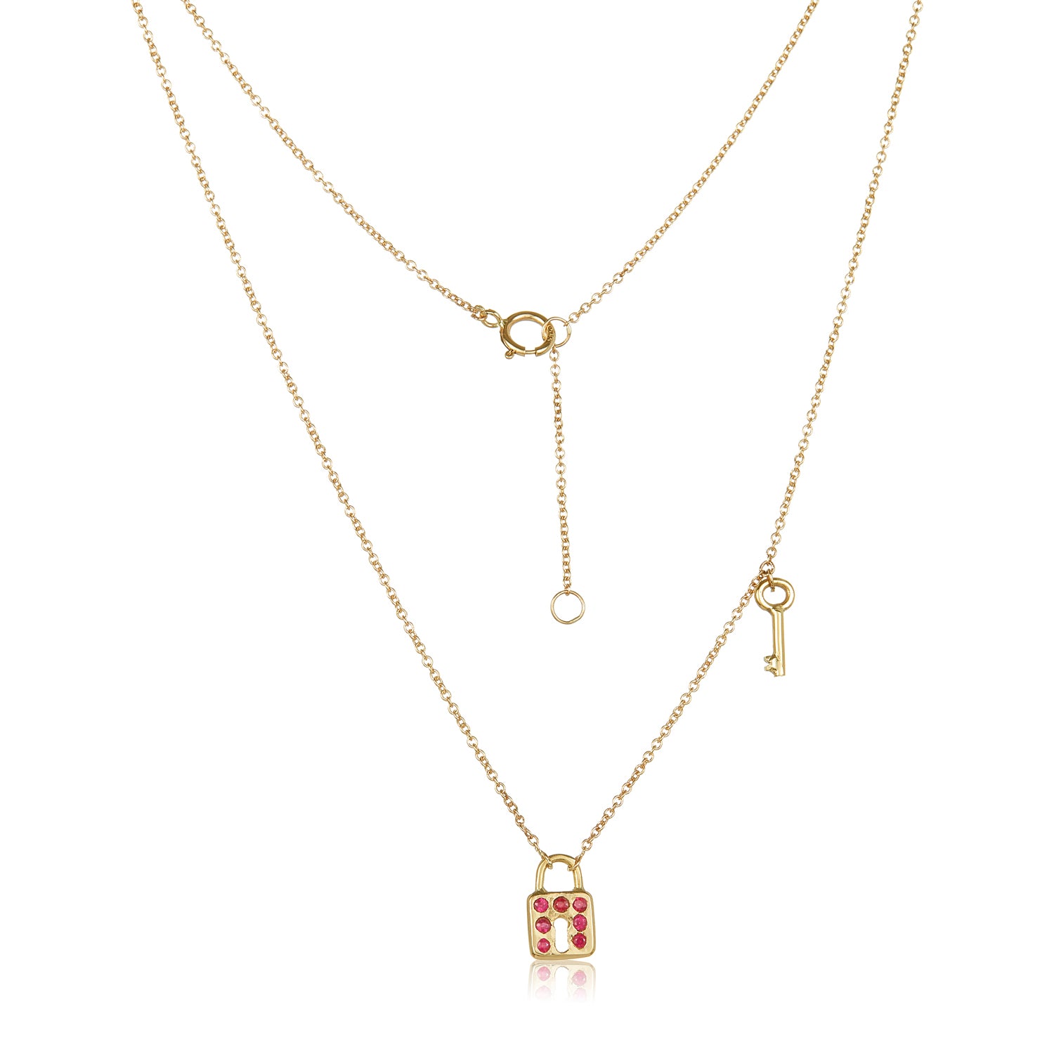 Love Lock and Key Necklace