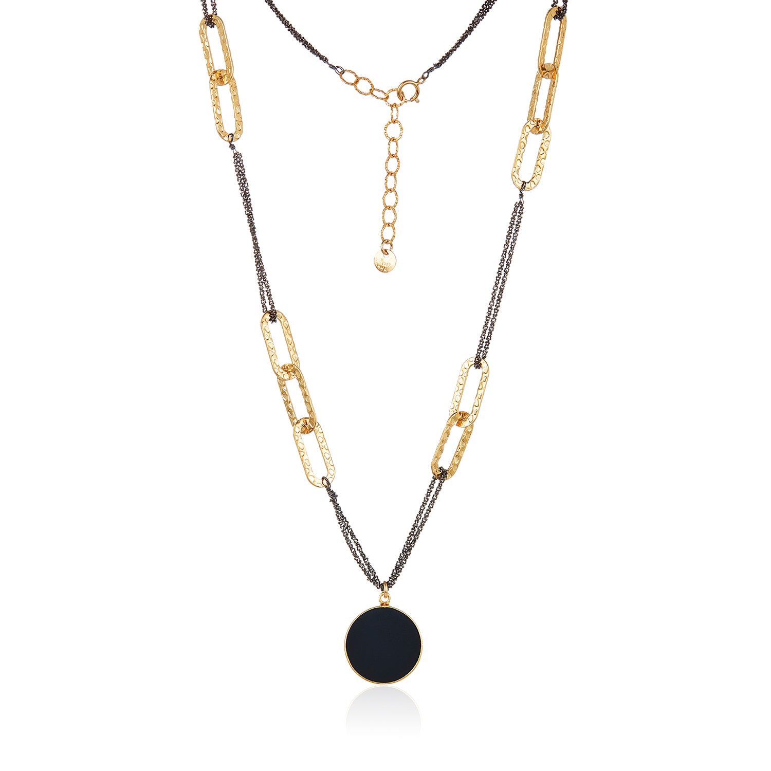 Golden Interlock Link Short Necklace