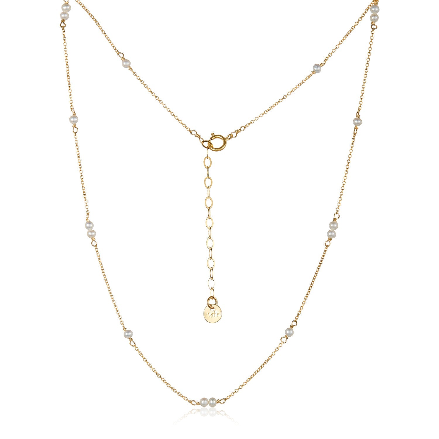 14k gold Section Pearl Necklace