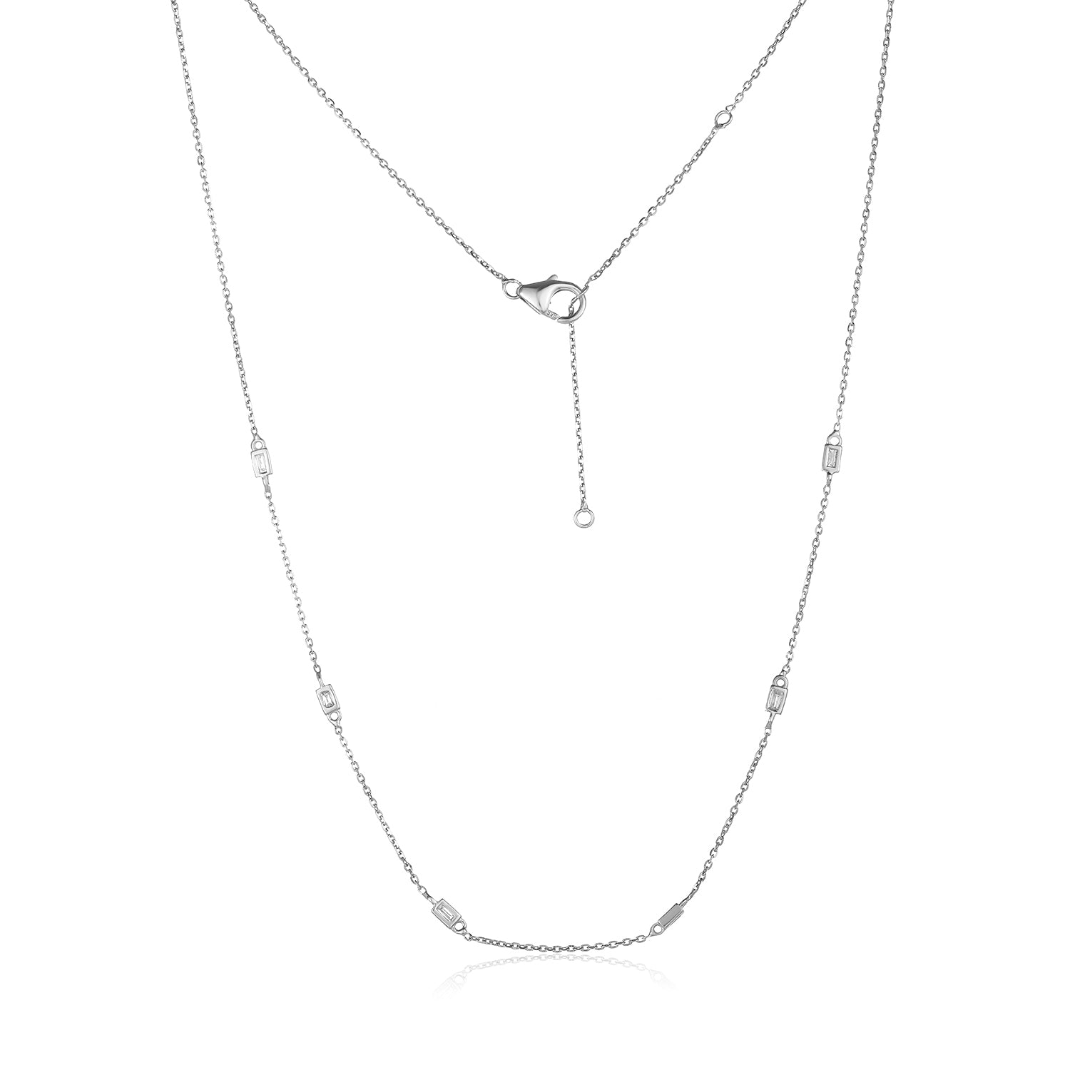 Mini Baguette Diamond Necklace