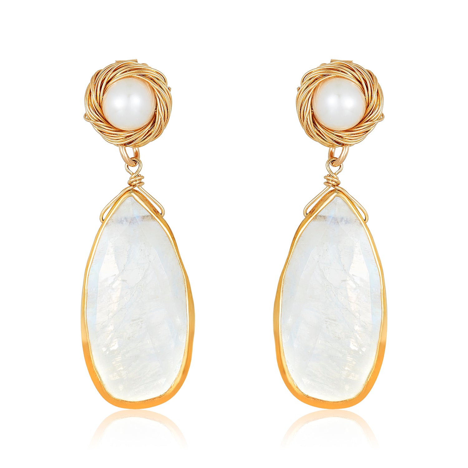 Pearl Nest Drop Earrings