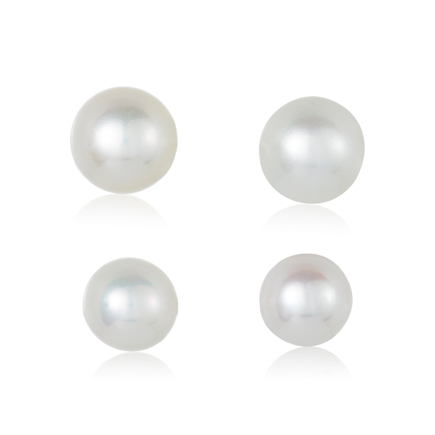 Round Pearl Studs Earrings