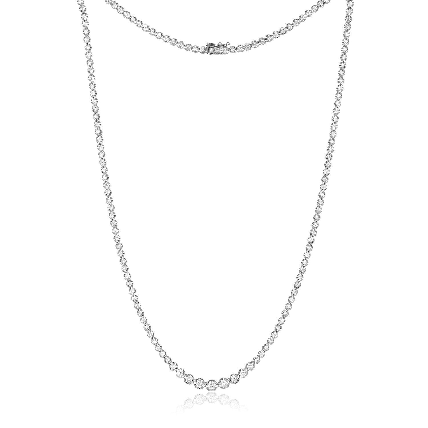 Tennis Diamond Gold Necklace in 14k