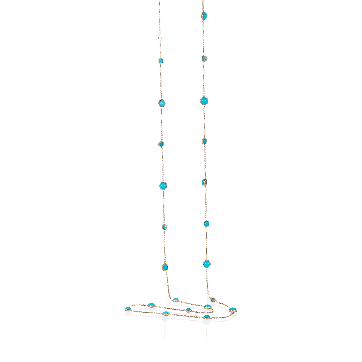Turquoise Section Necklace in 18k