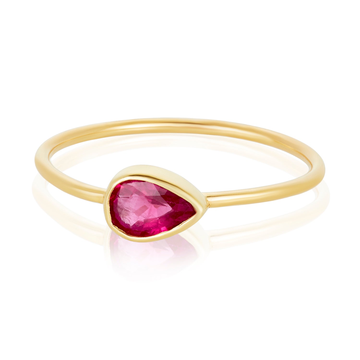Raindrop In Ruby Ring