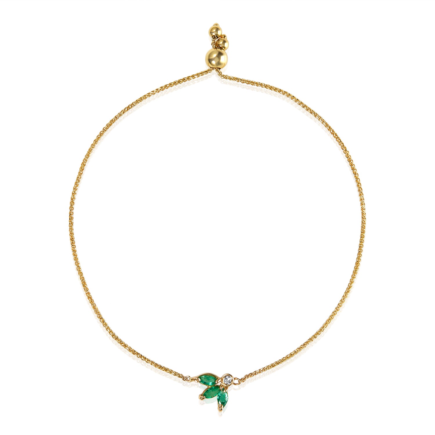 Floral Emerald Bracelet
