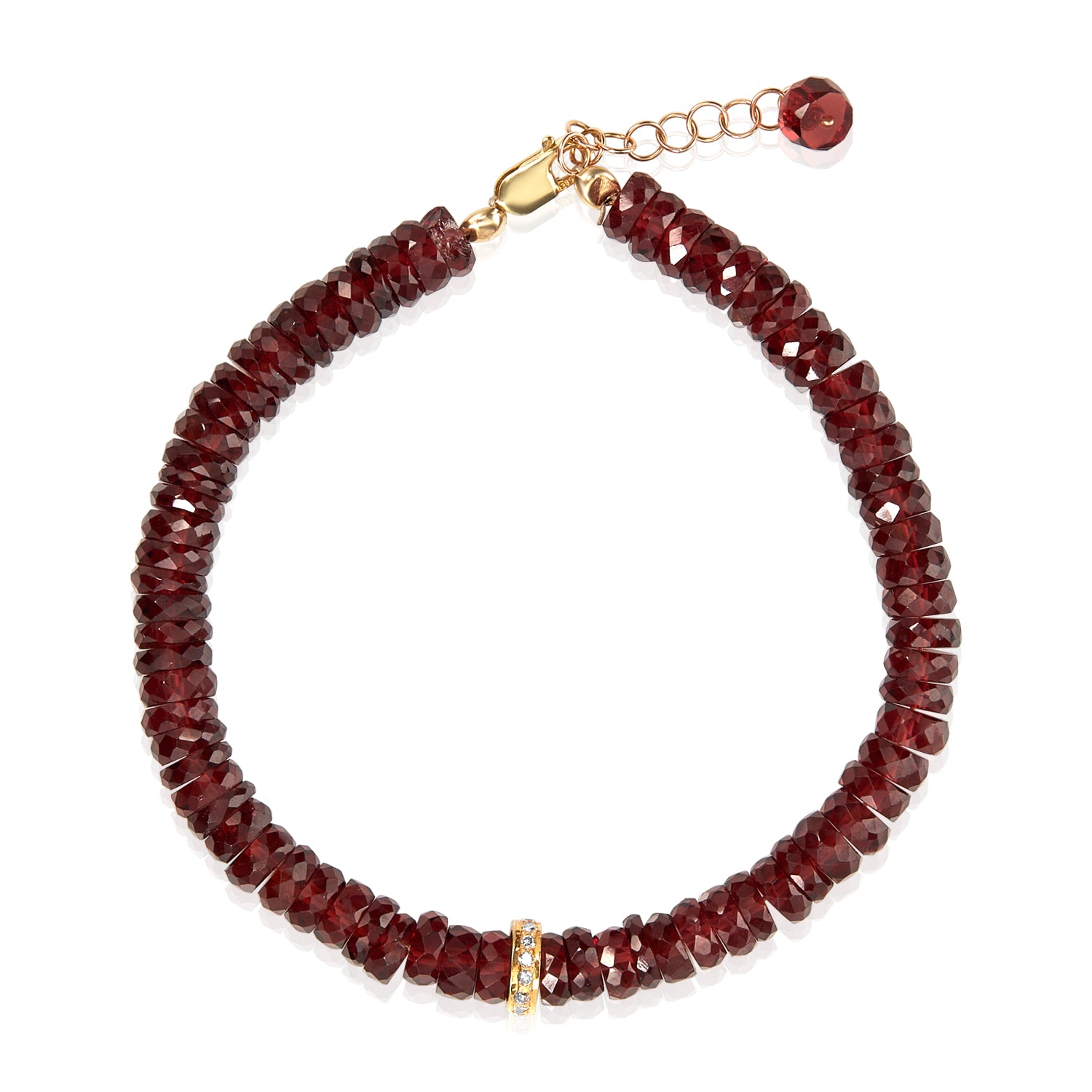 Garnet Row Diamond Bracelet-14K