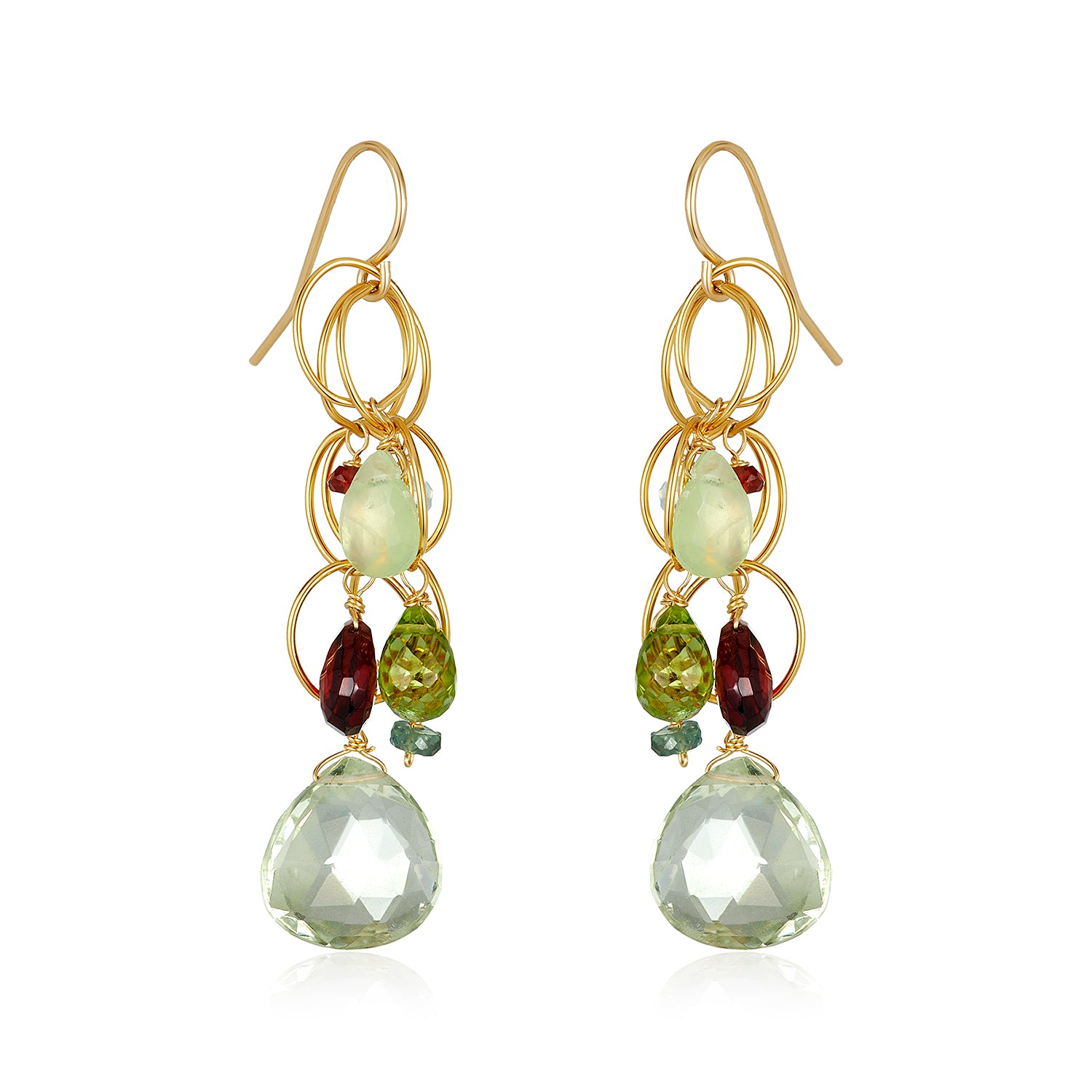 Tranquility Earrings - Green Amethyst