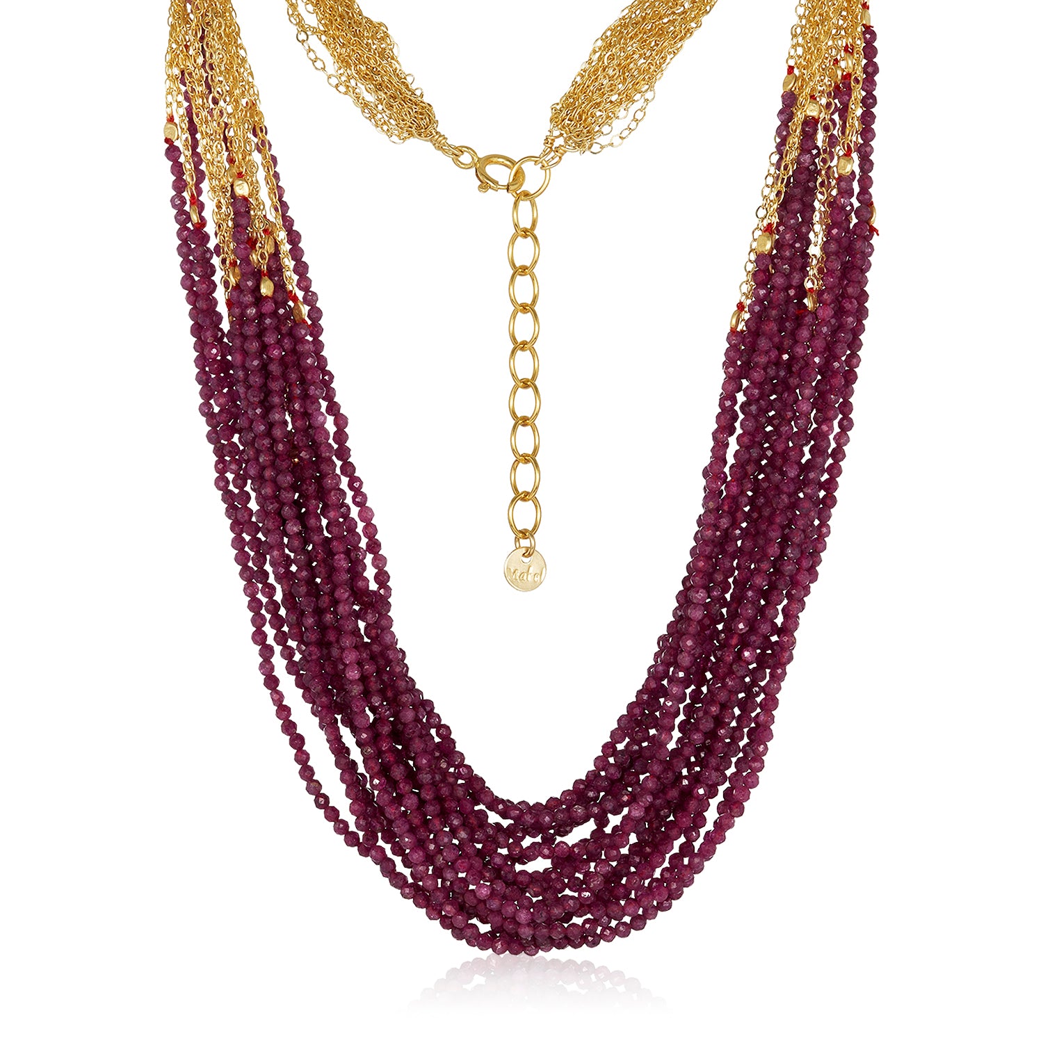 Golden Dolores Ruby Necklace