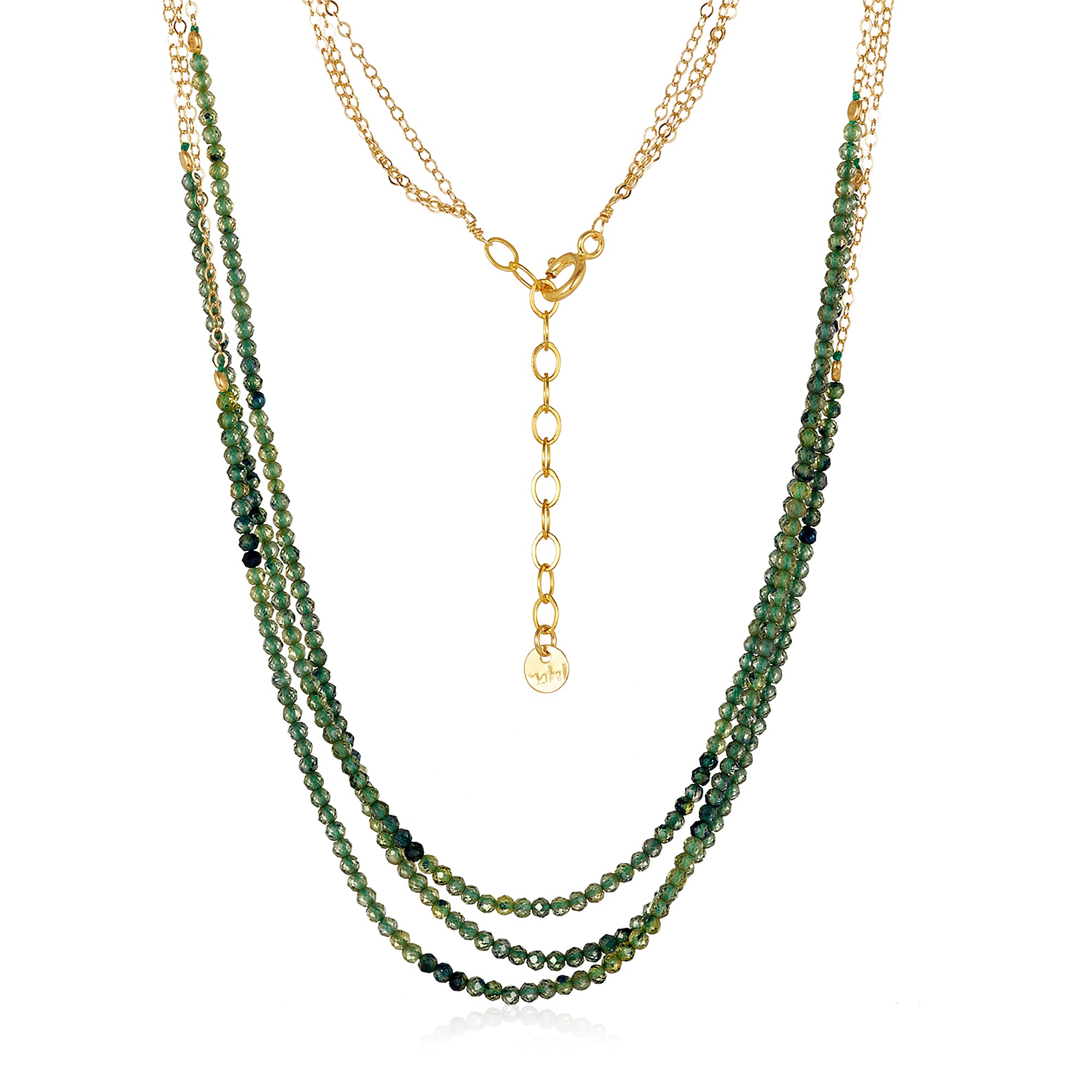 Trio Green Sapphires Necklace