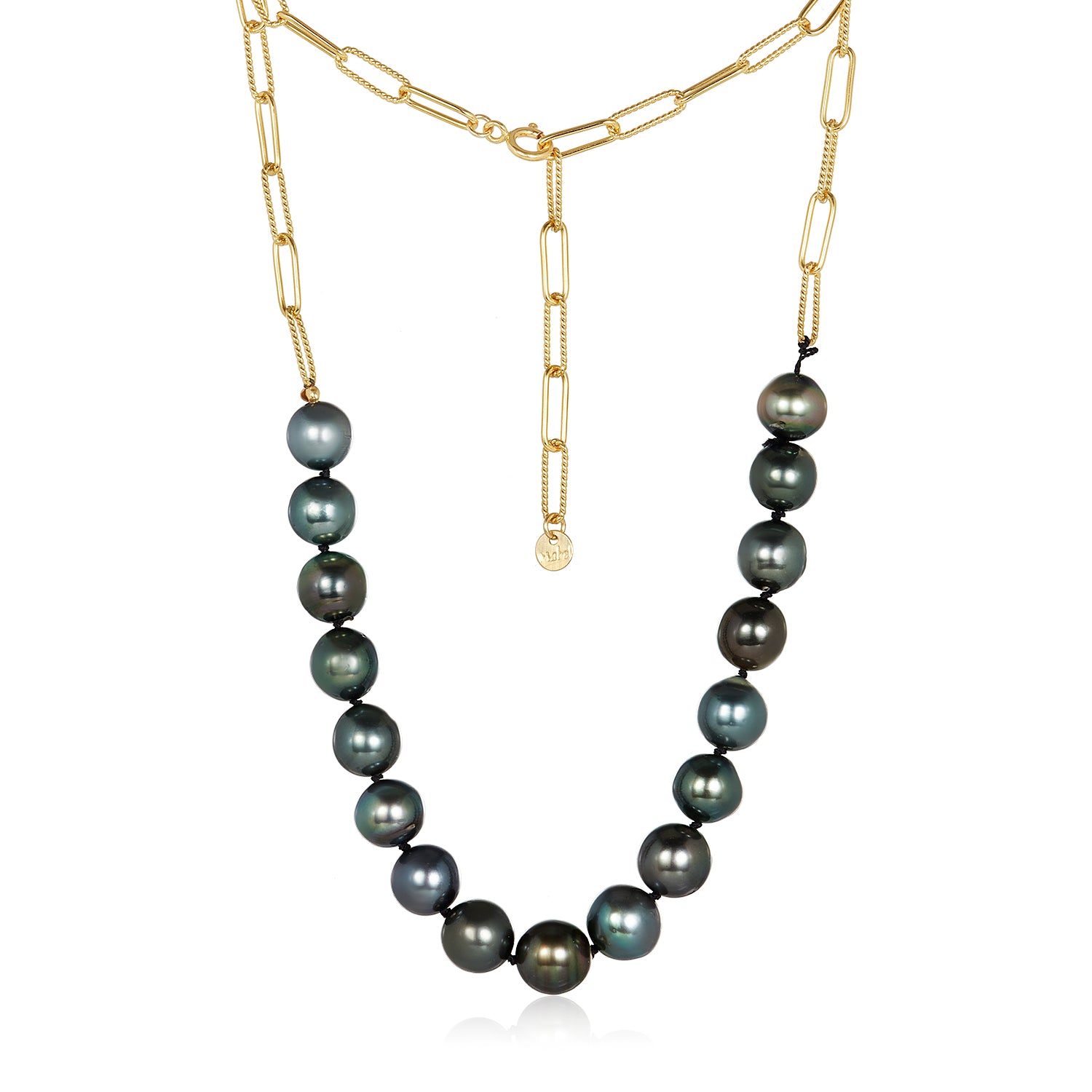 Tahitian Pearl Paperclip Necklace