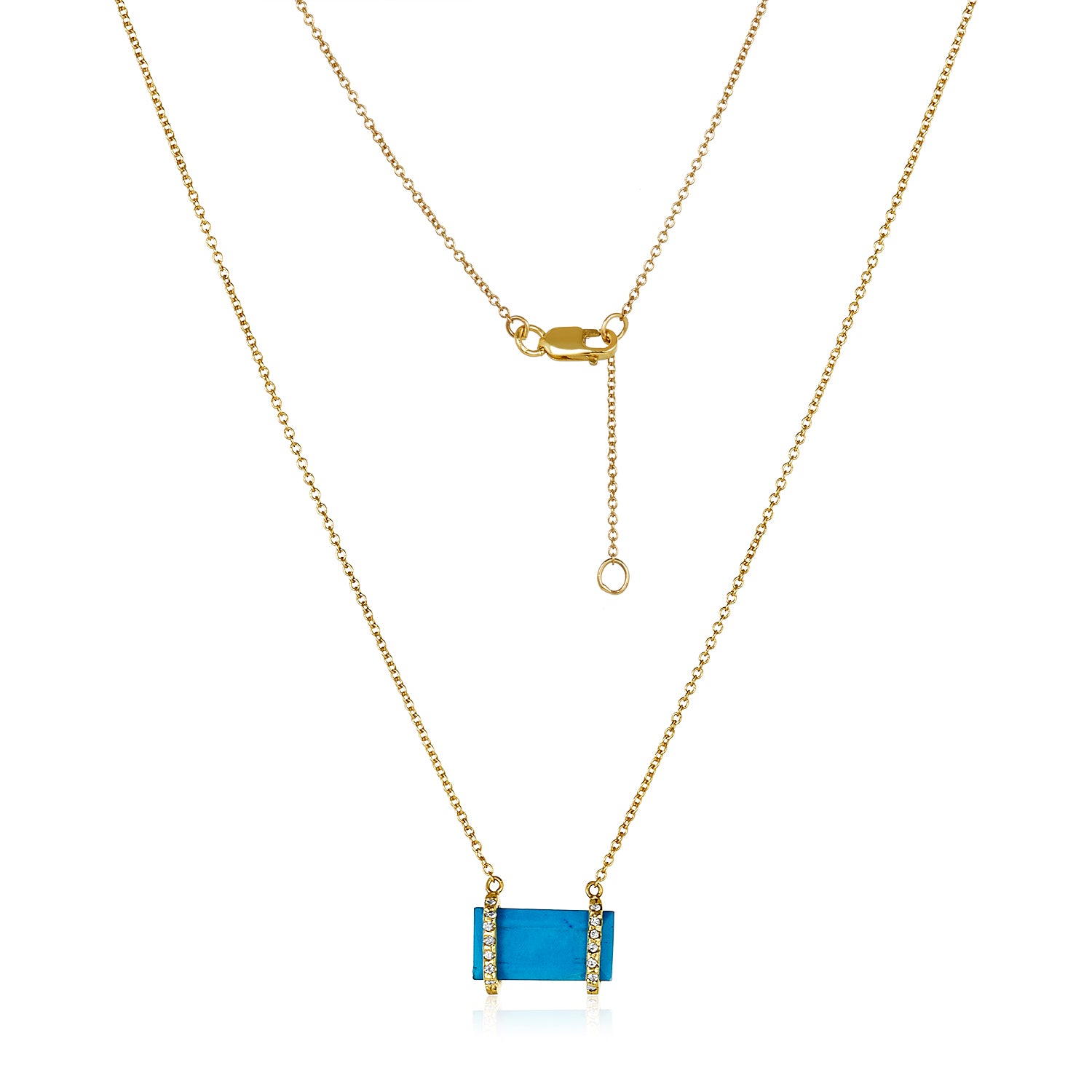 Sleeping Beauty Turquoise Diamond Necklace