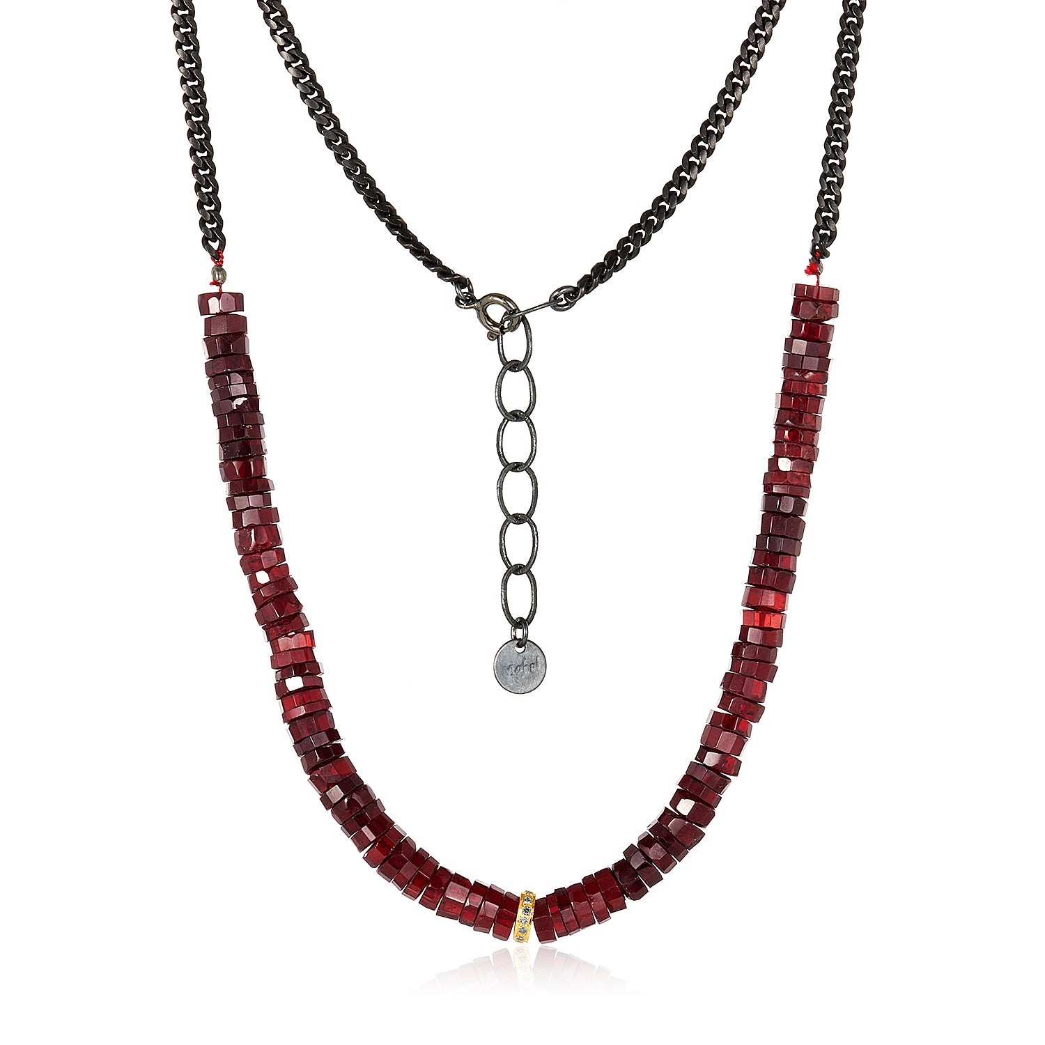 Garnet Row 18k Diamond Roundels Necklace