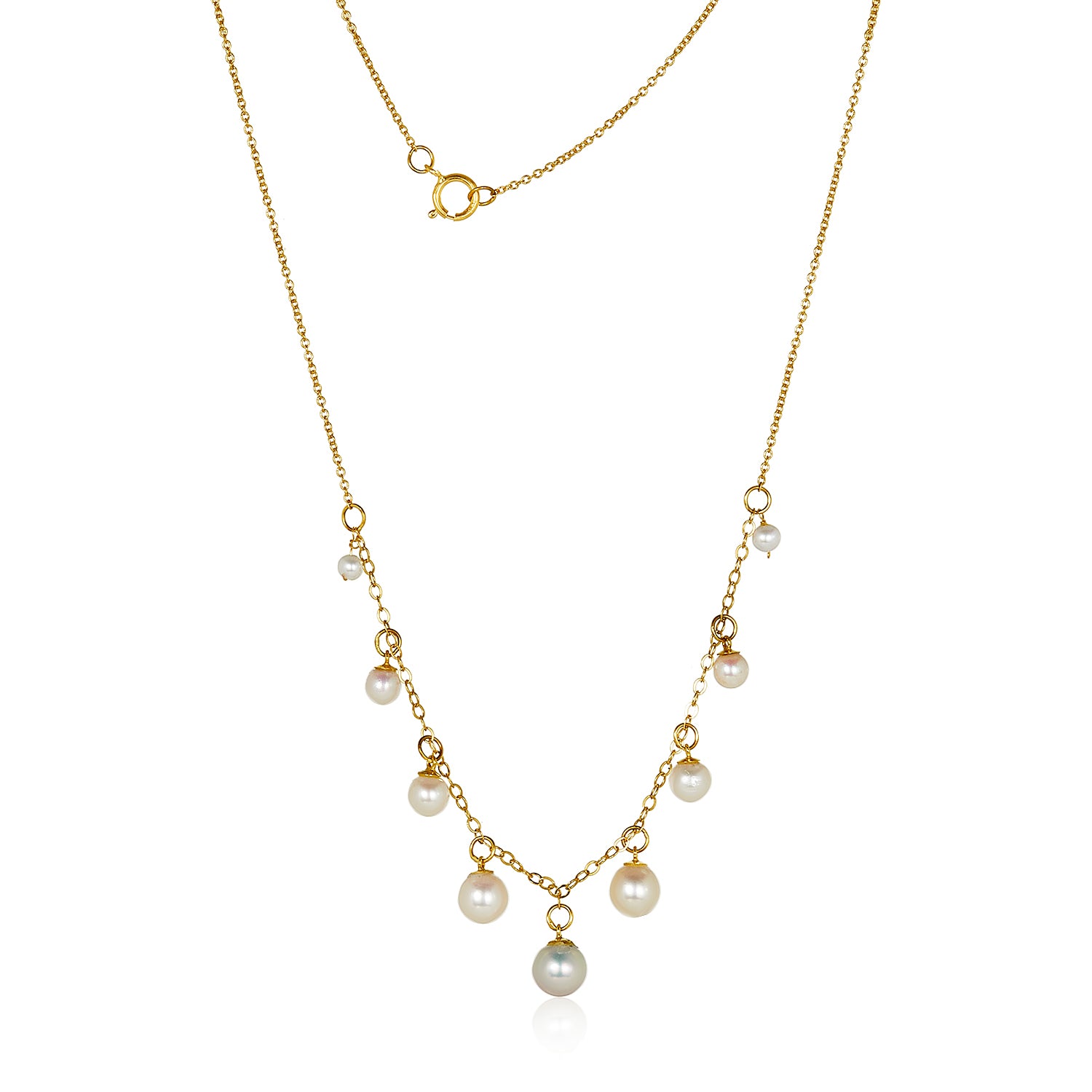Pearl Drop Necklace-14K Gold