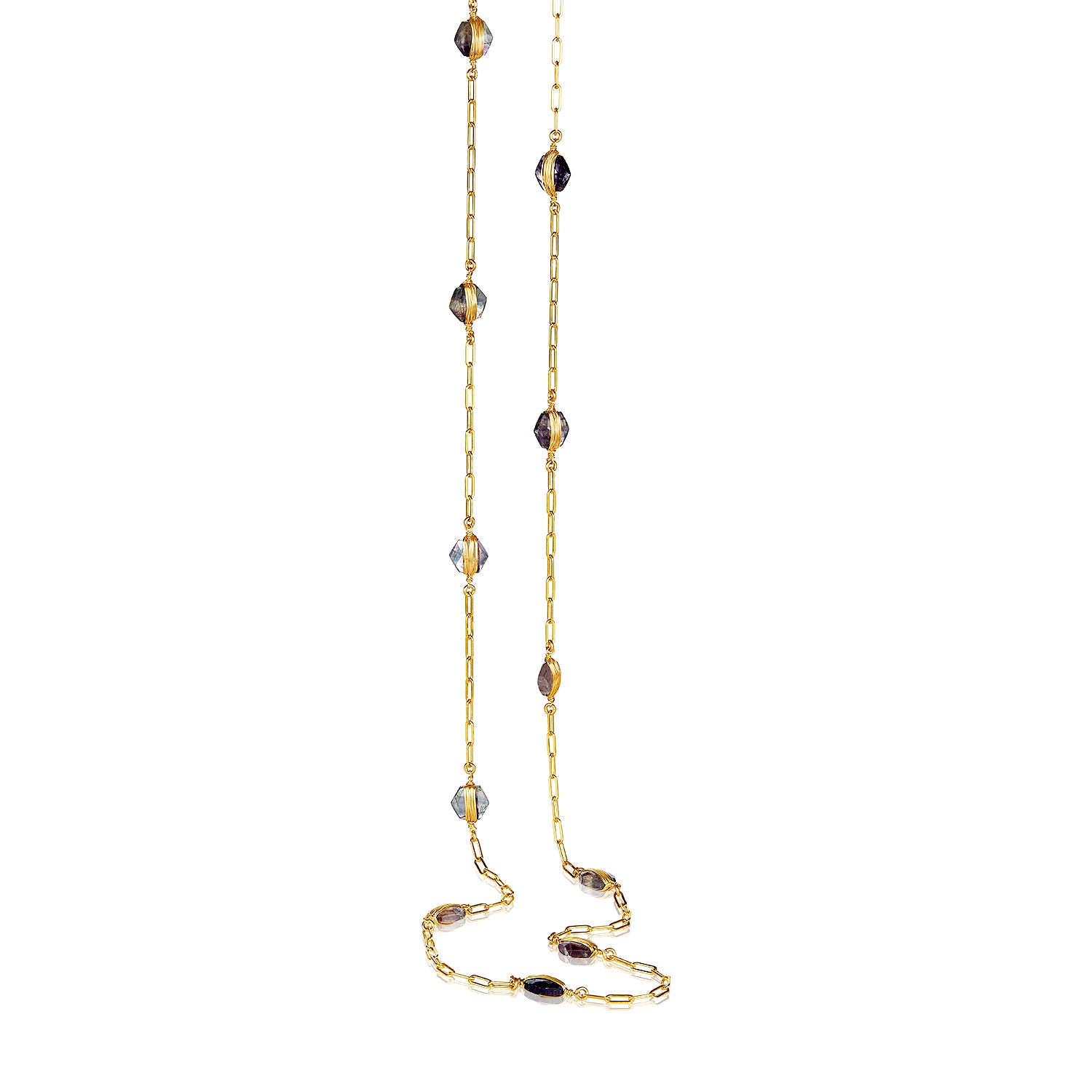 Hagia Gem Wired Paperclip Long Necklace