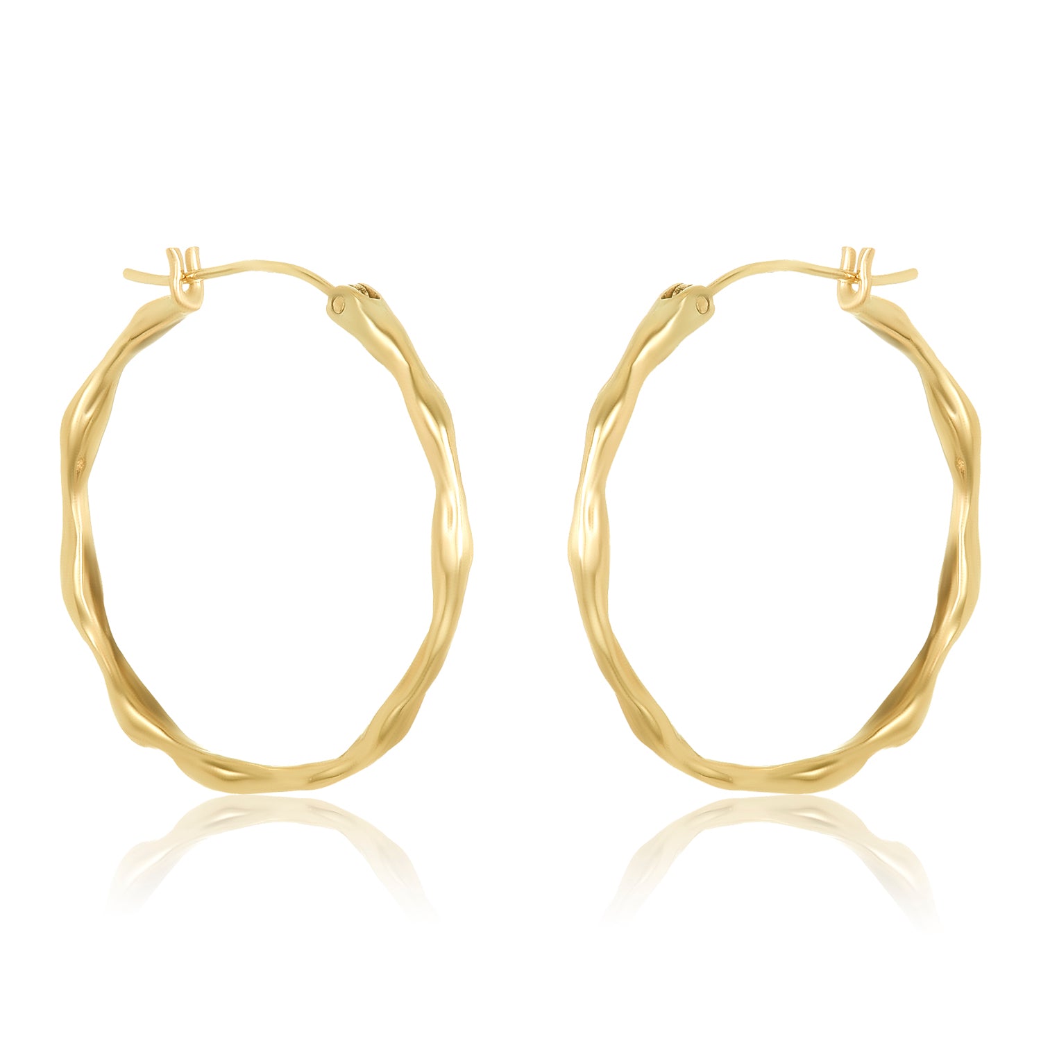 Bamboo 14K Gold Earring
