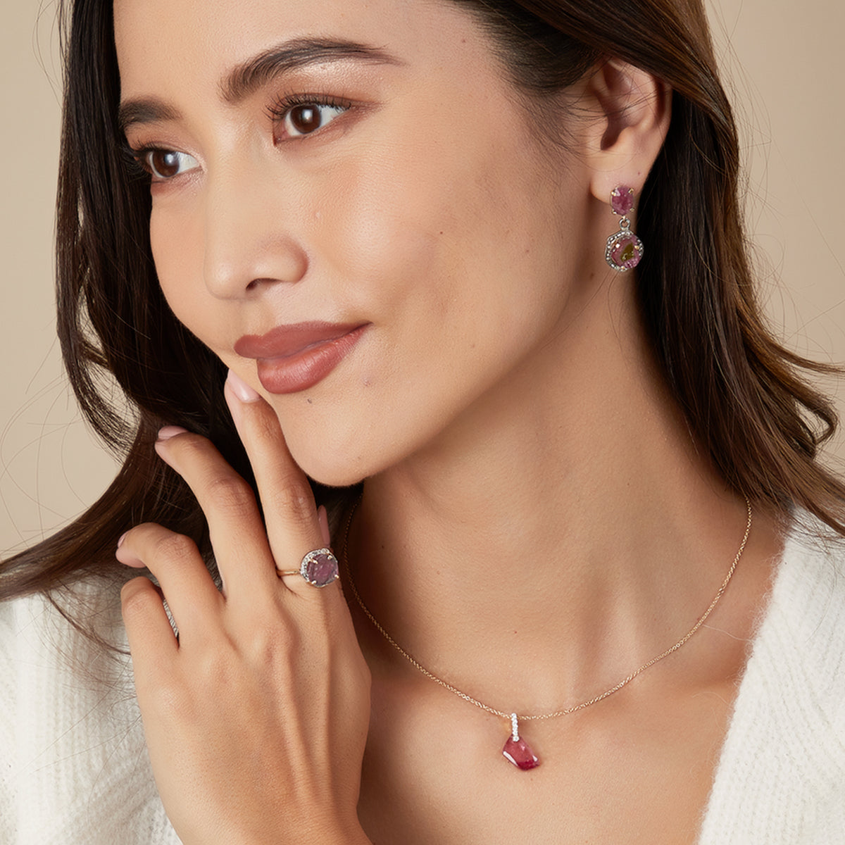 Watermelon Tourmaline Ring