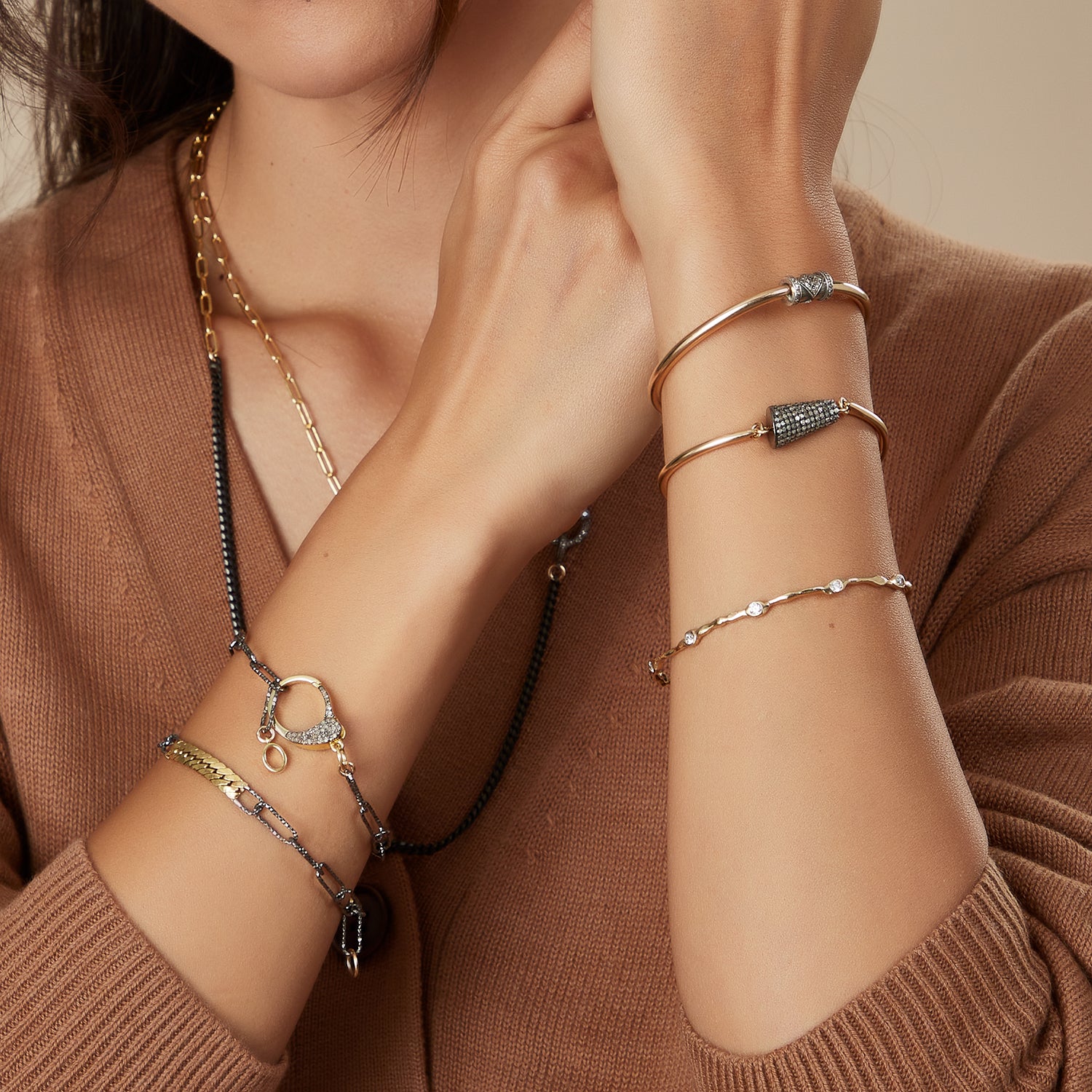 Bamboo Lab Created Diamond Bangle II